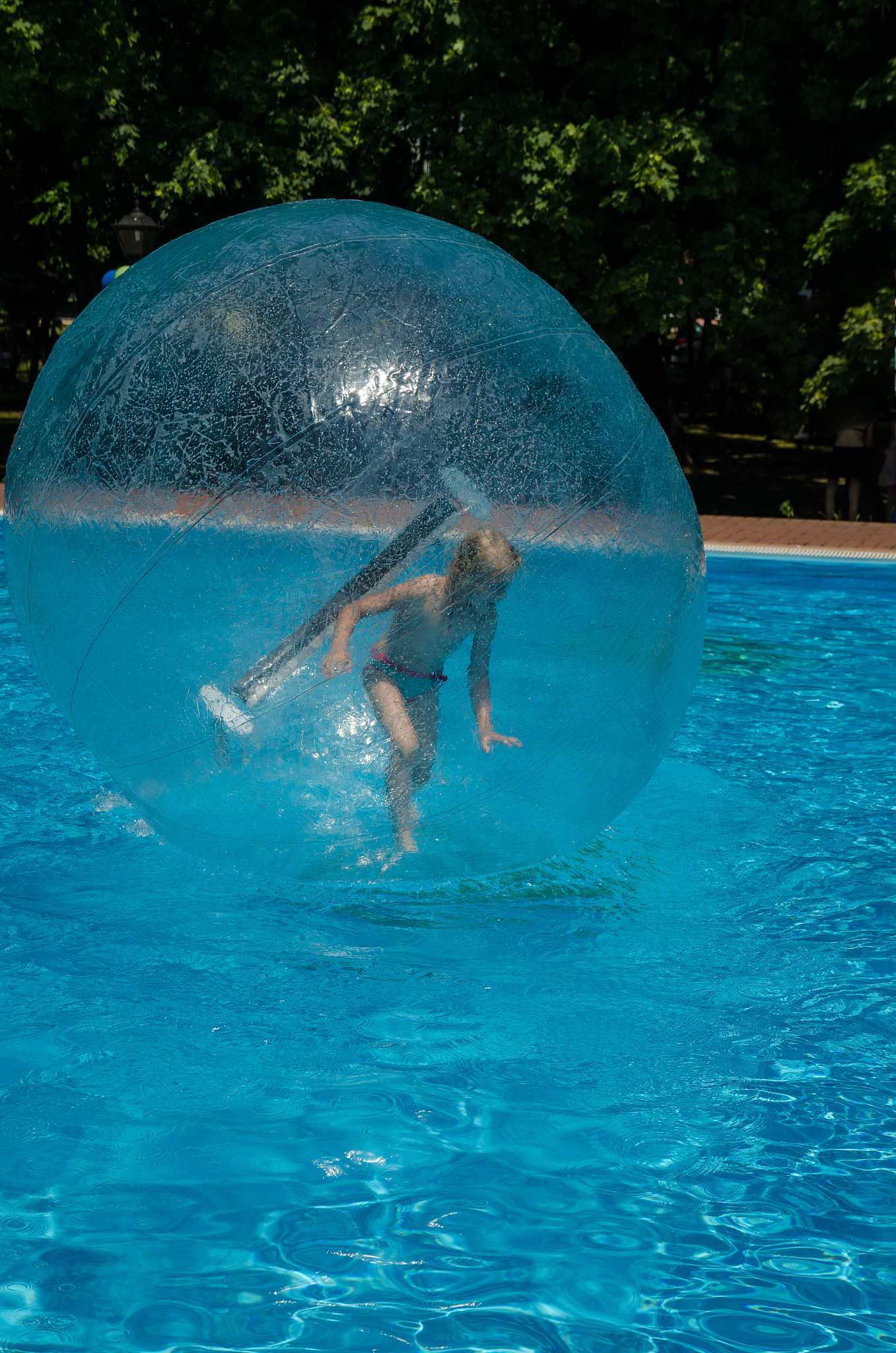 child in air bubble