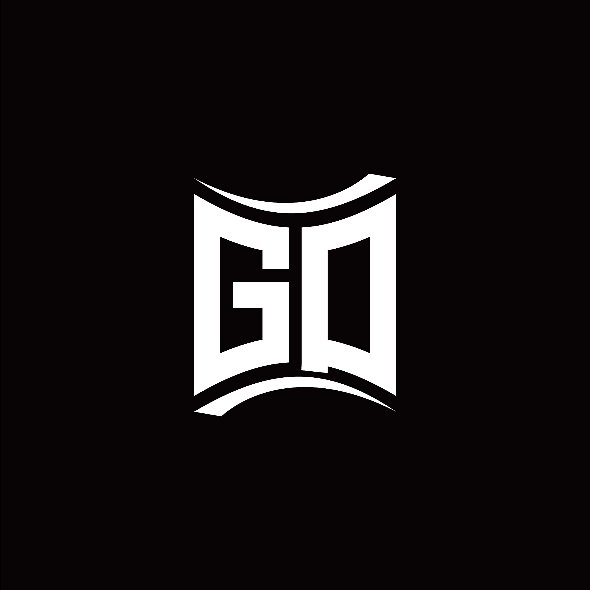 gd initial letter logo design modern template