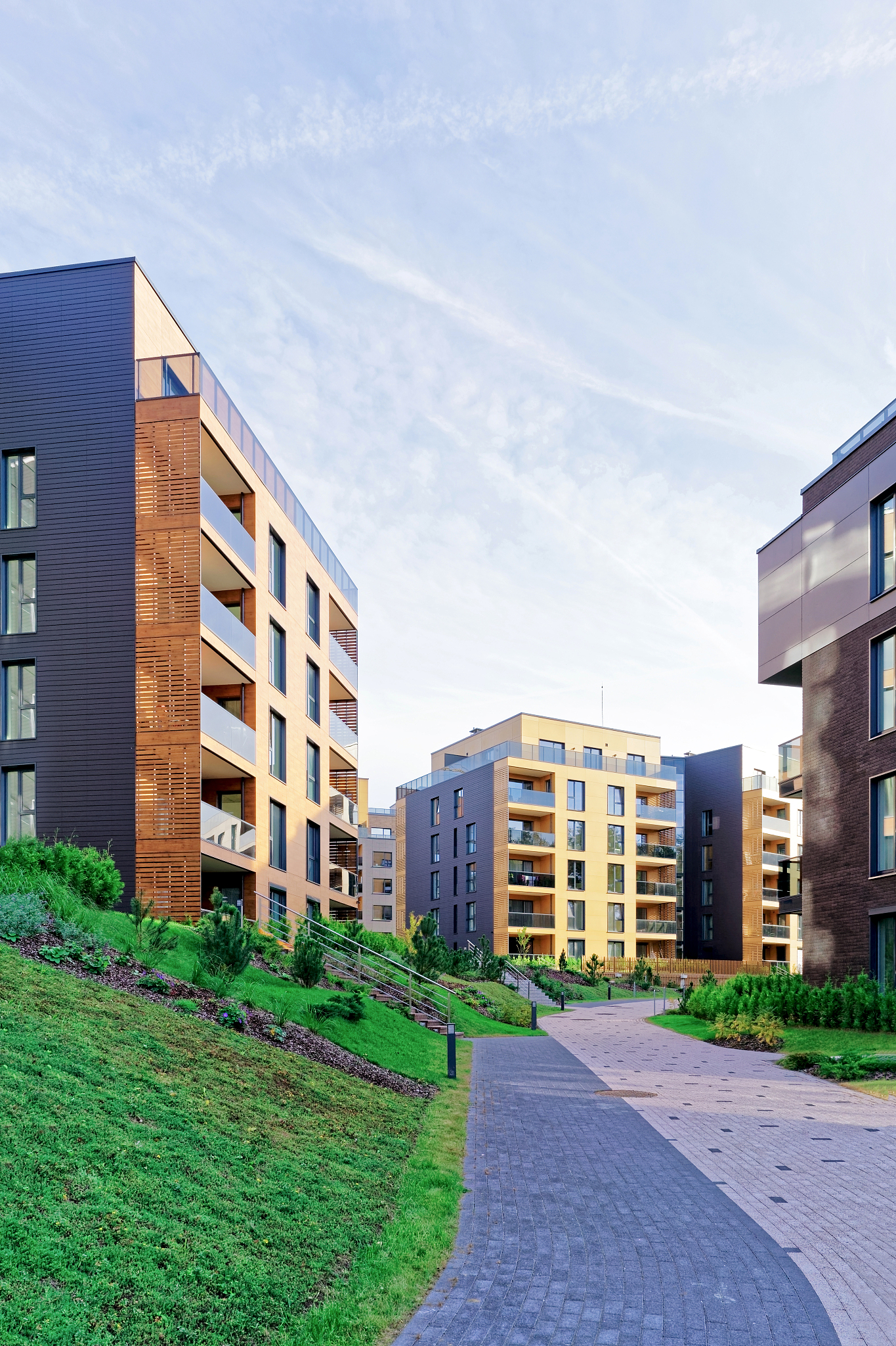 modern european residential buildings quarter