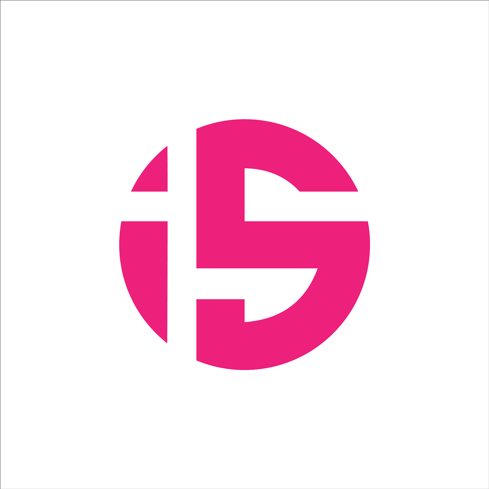 initial letter is or si logo design template