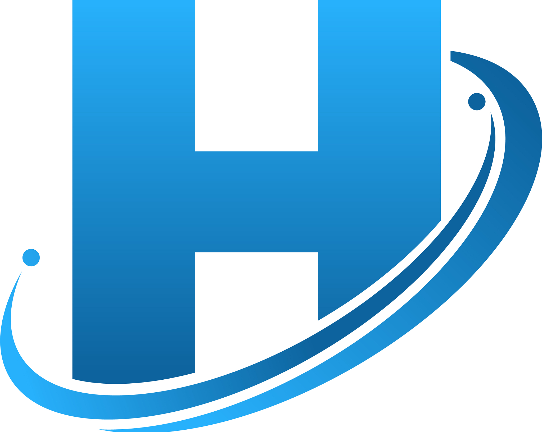 planet letter h logo icon design