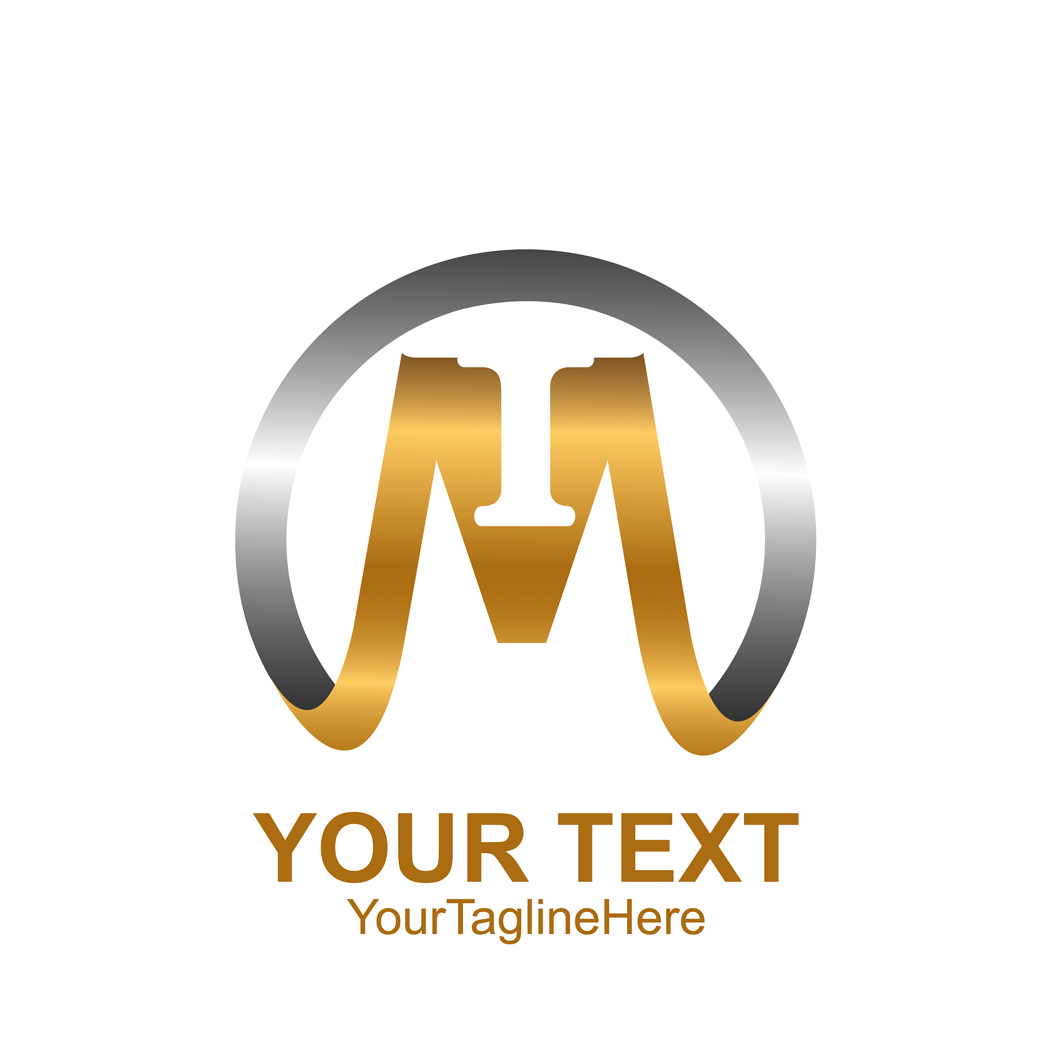 initial letter mi or im logo template colored