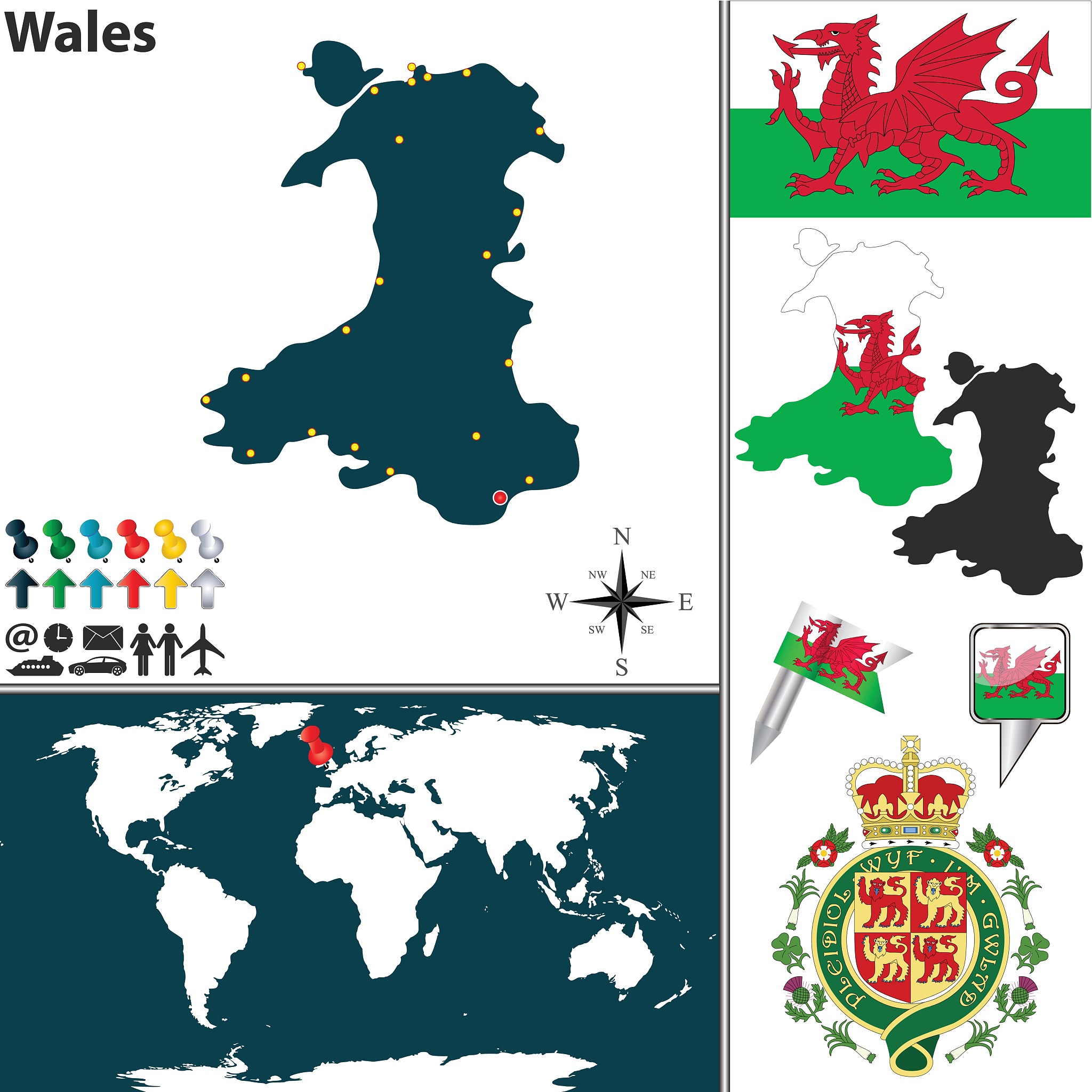 map of wales