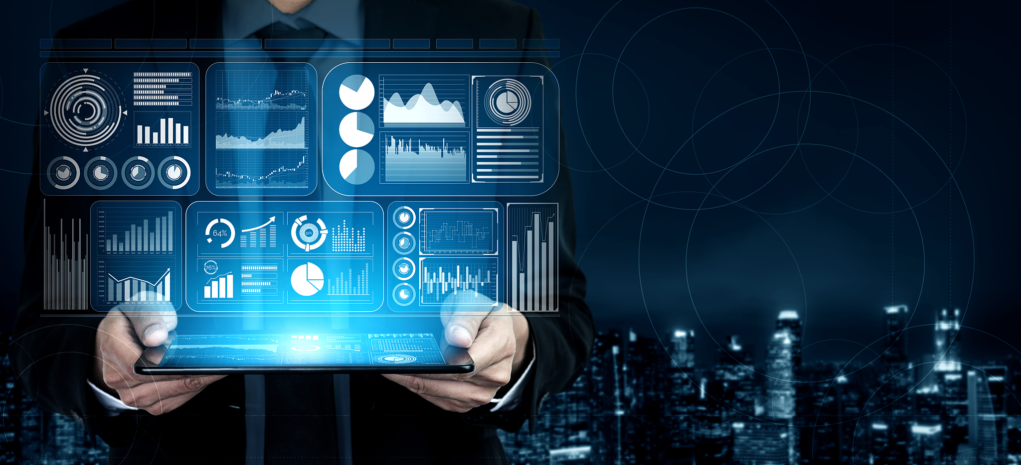 big data technology for business finance concept.