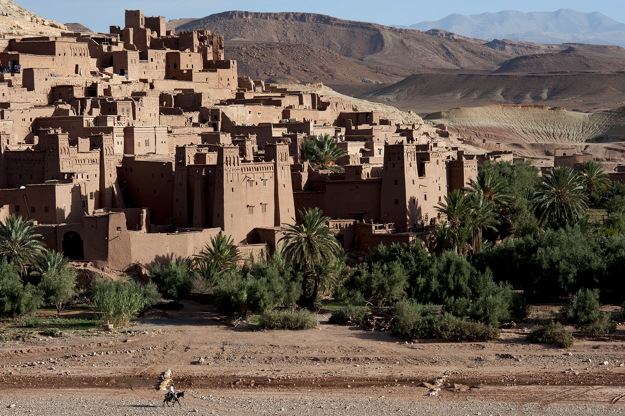 the fortified town or ksar of ait benhaddou with its kasbahs and