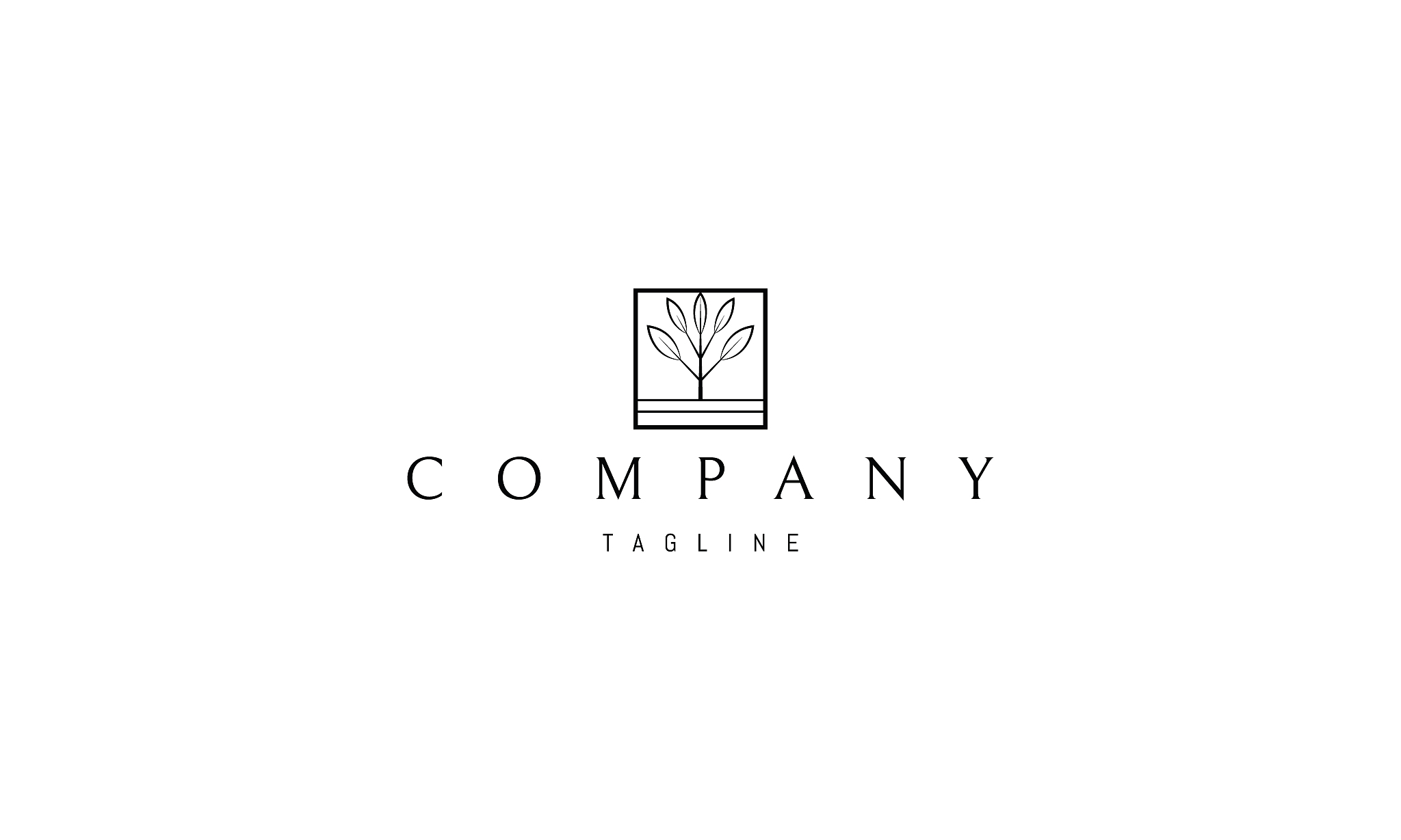vector logo on which an abstract image of a money tree.