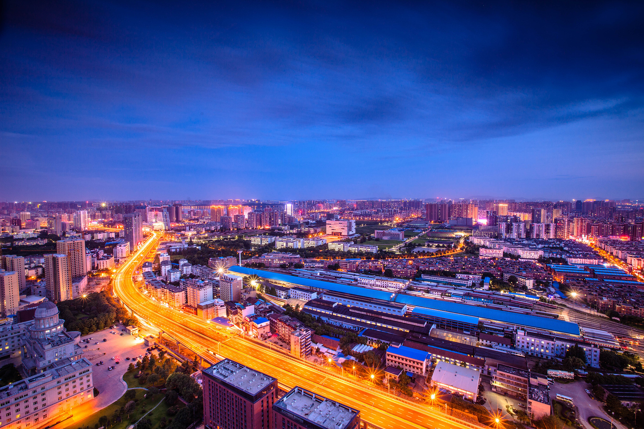night scene in wuhan,china