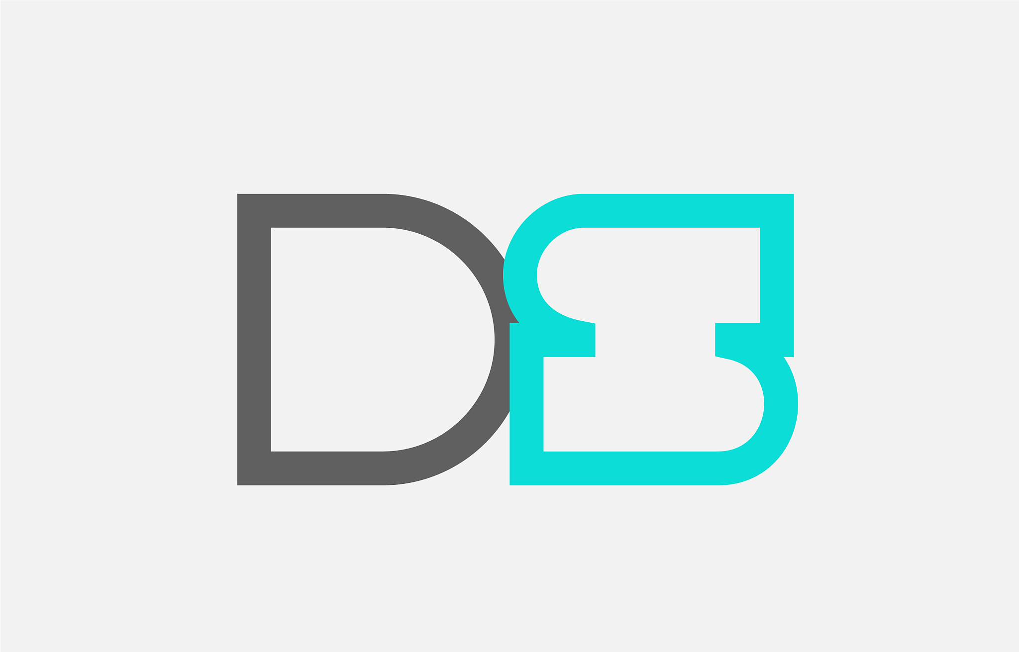 blue grey alphabet letter ds d s combination for