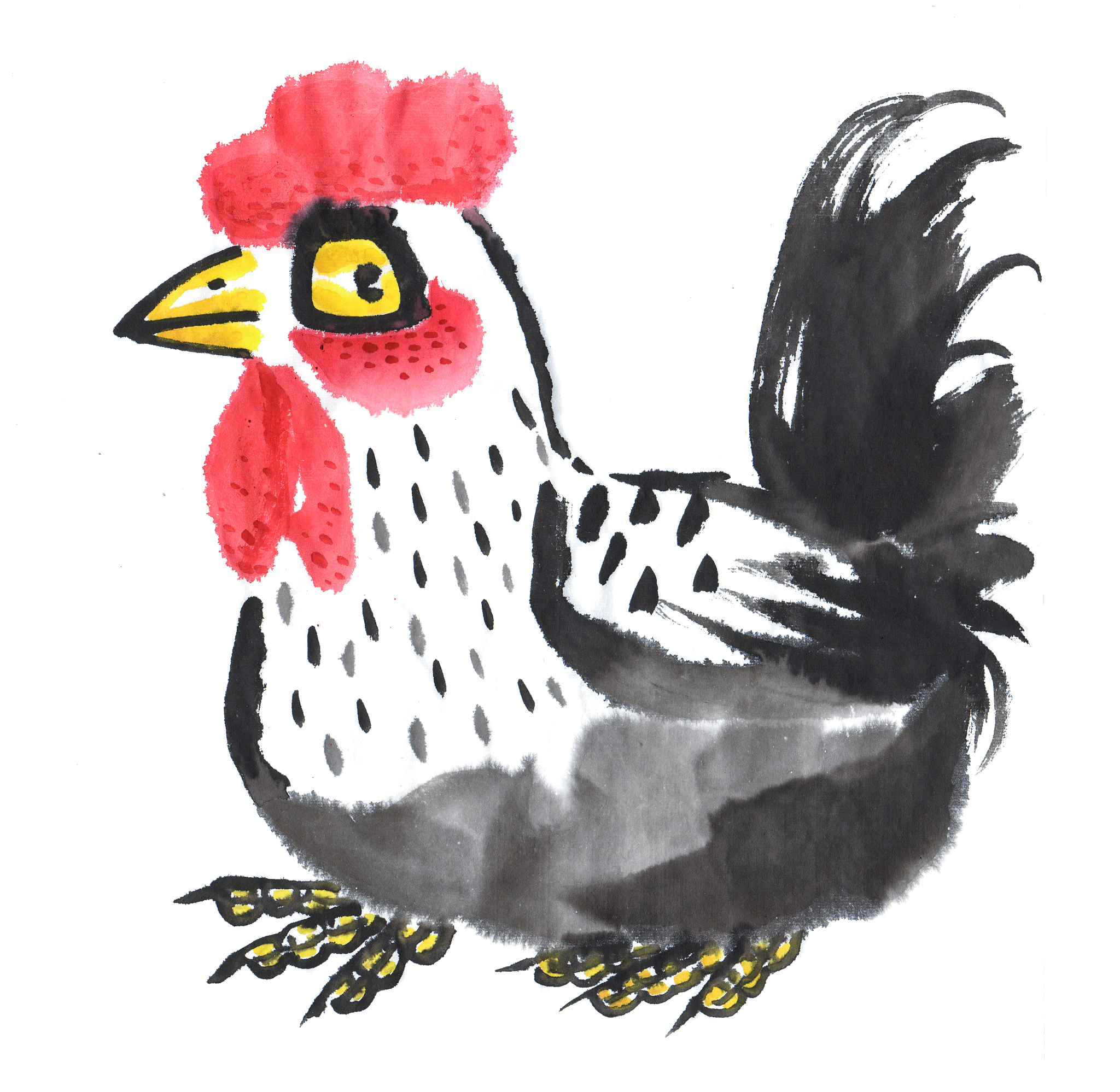 顶级画家为你画的小鸡啄米图