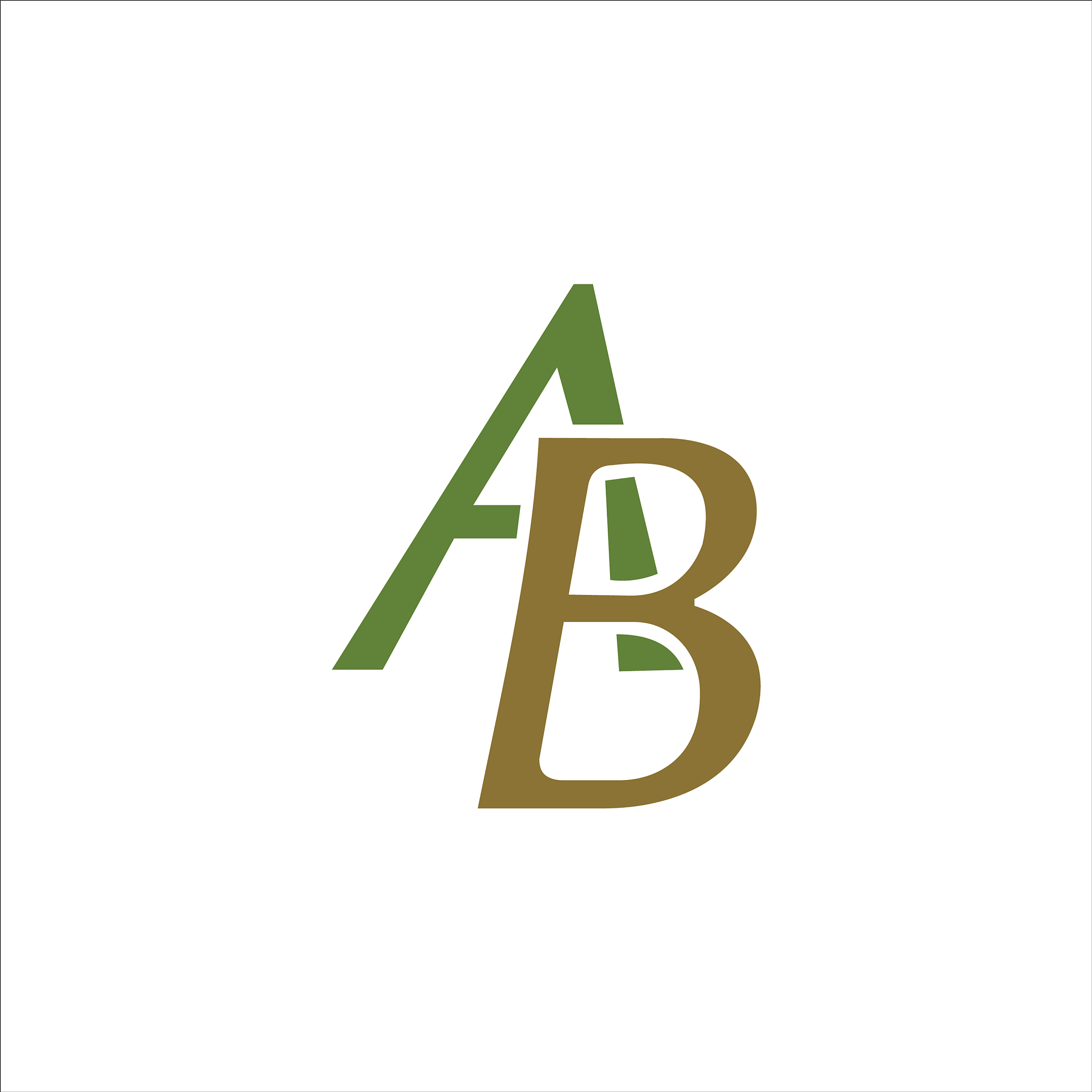 initial letter ab or ba logo design template