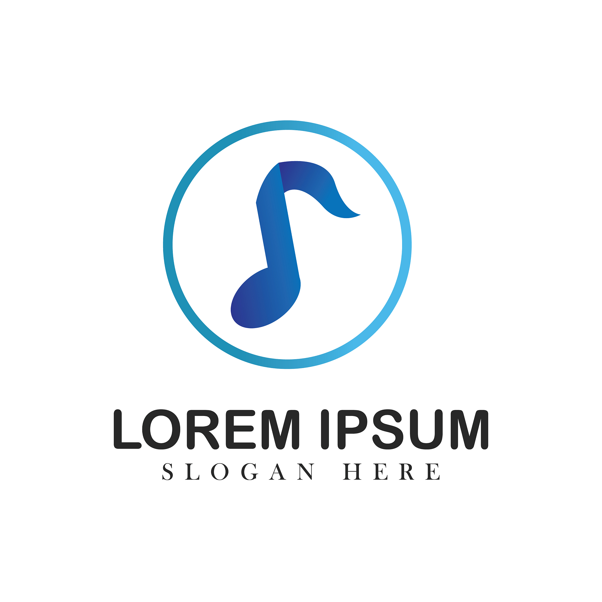 music logo design element simple symbol note