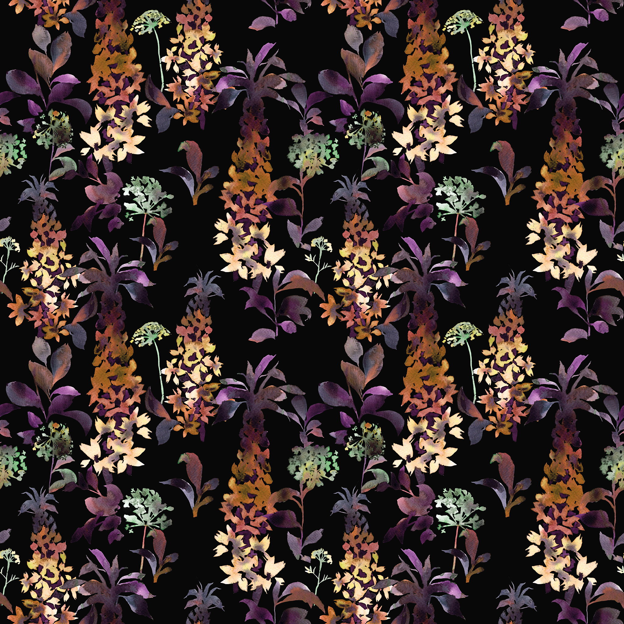 watercolor floral seamless pattern