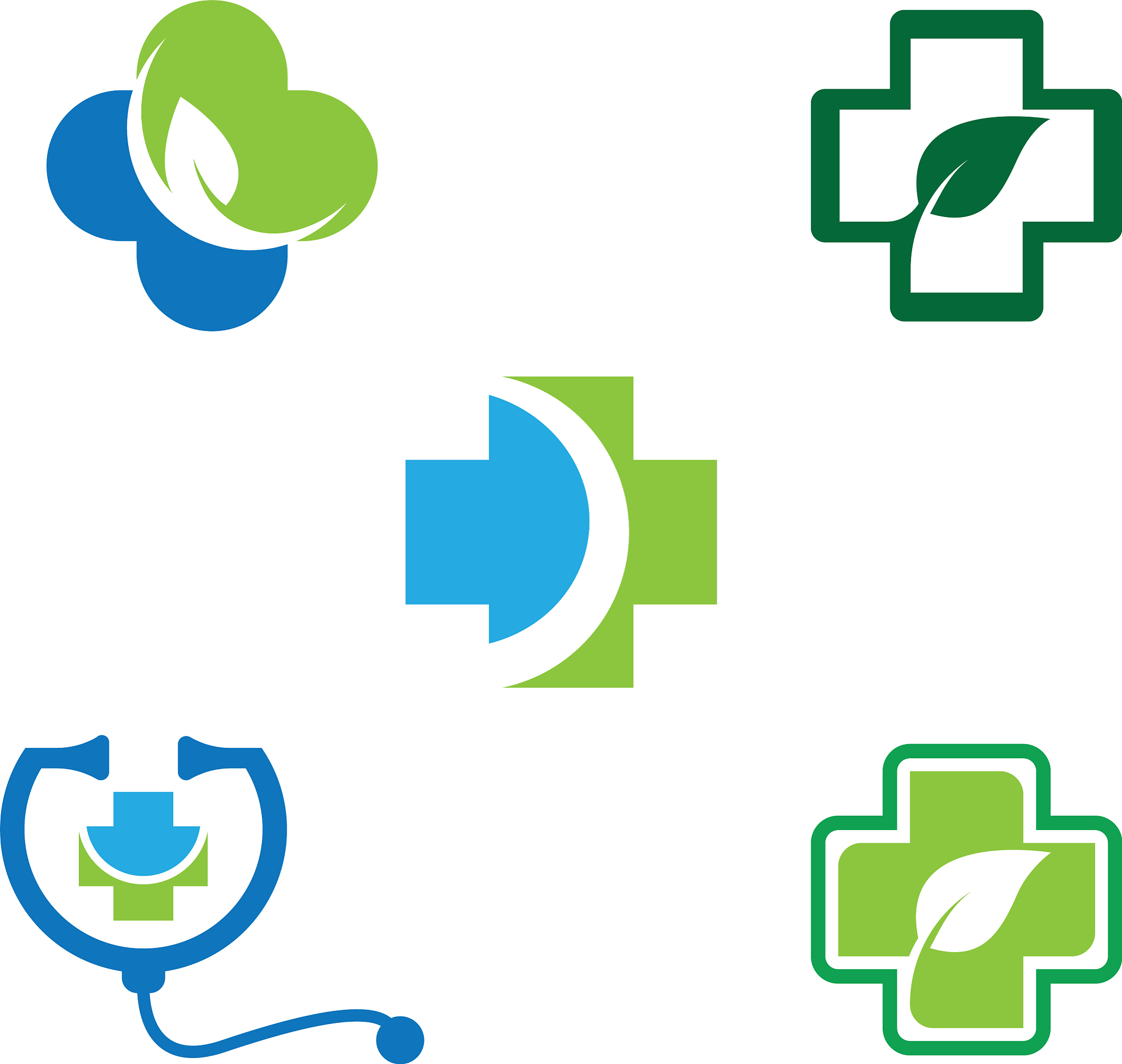 medical cross logo template icon