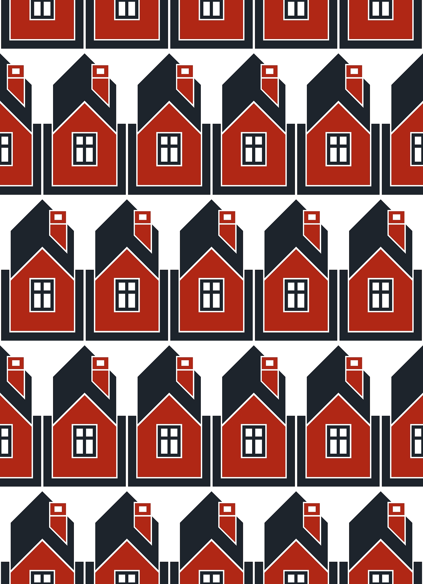 real estate theme symmetric seamless pattern