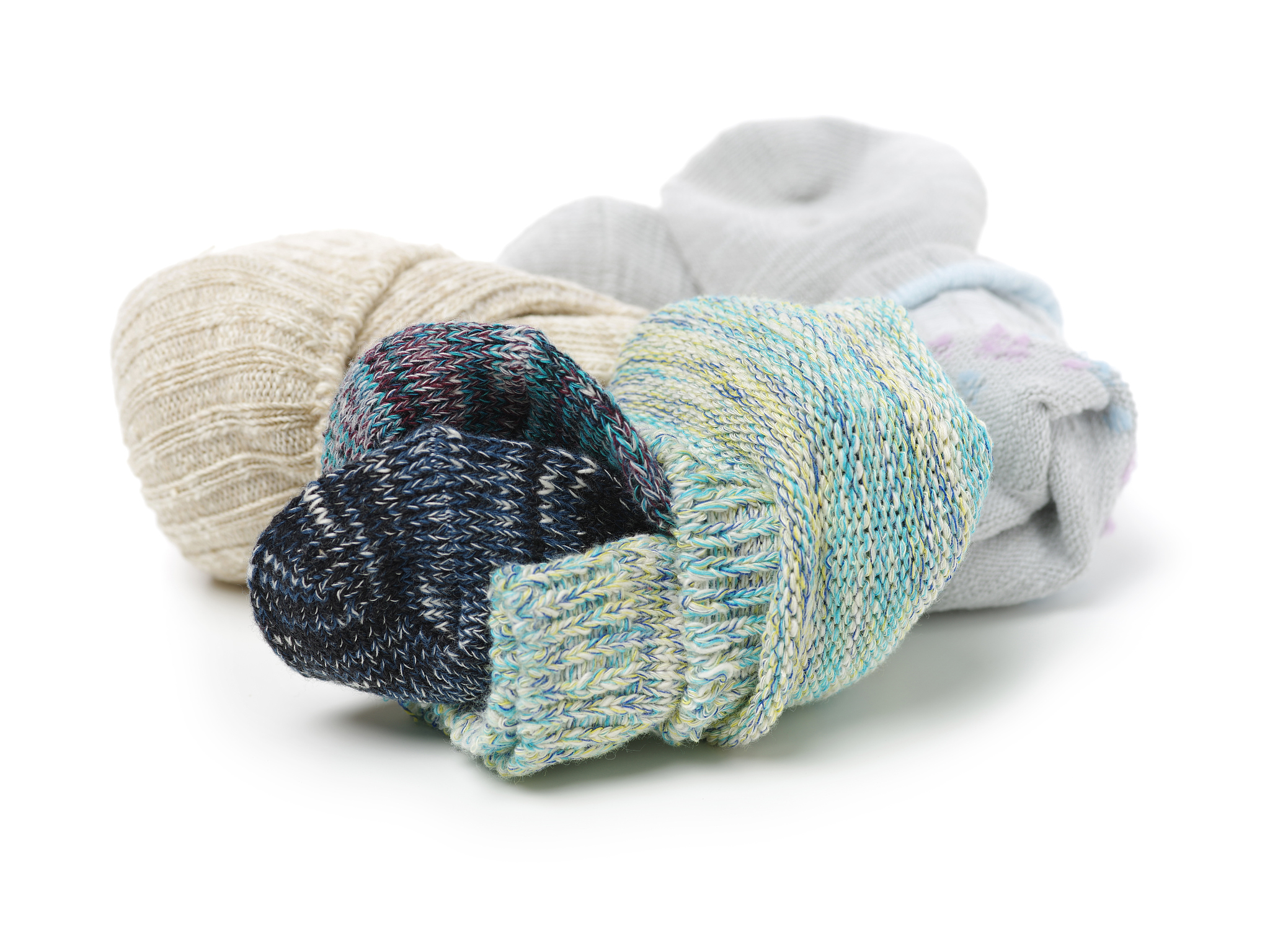 socks on white background