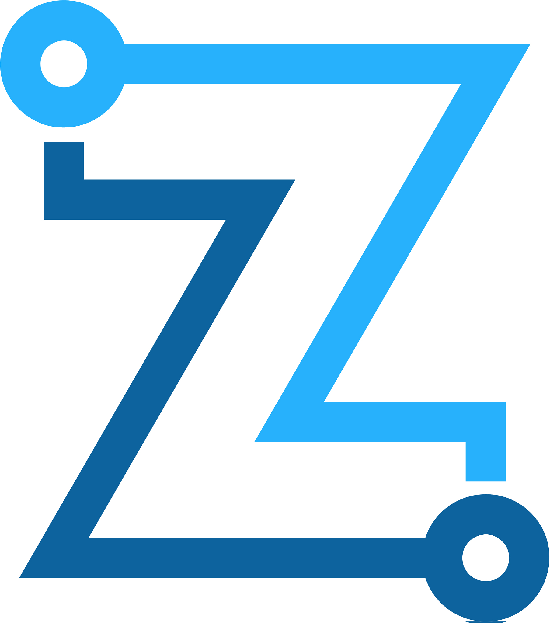 digital letter z logo icon design