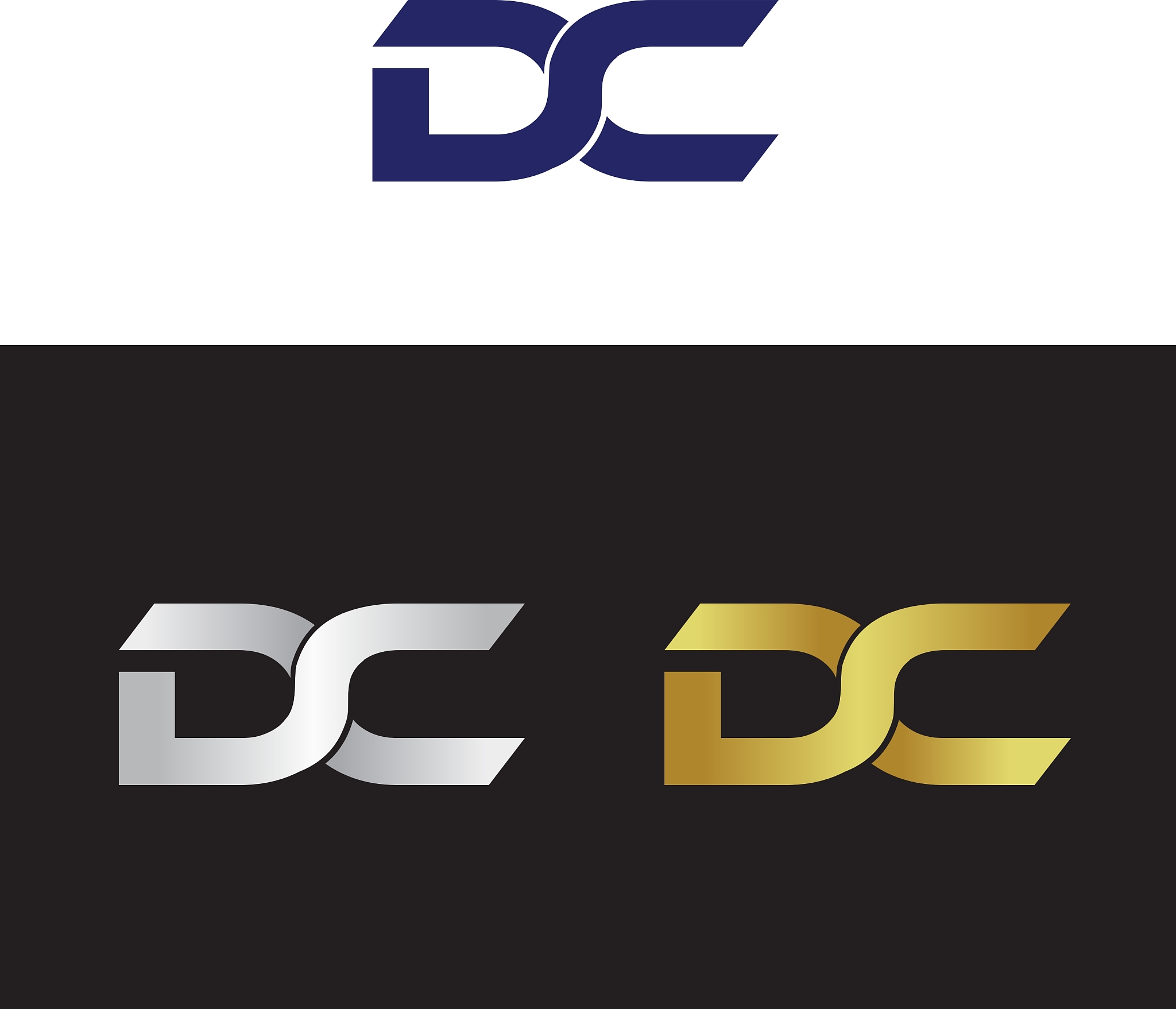 connected letter d and letter c
