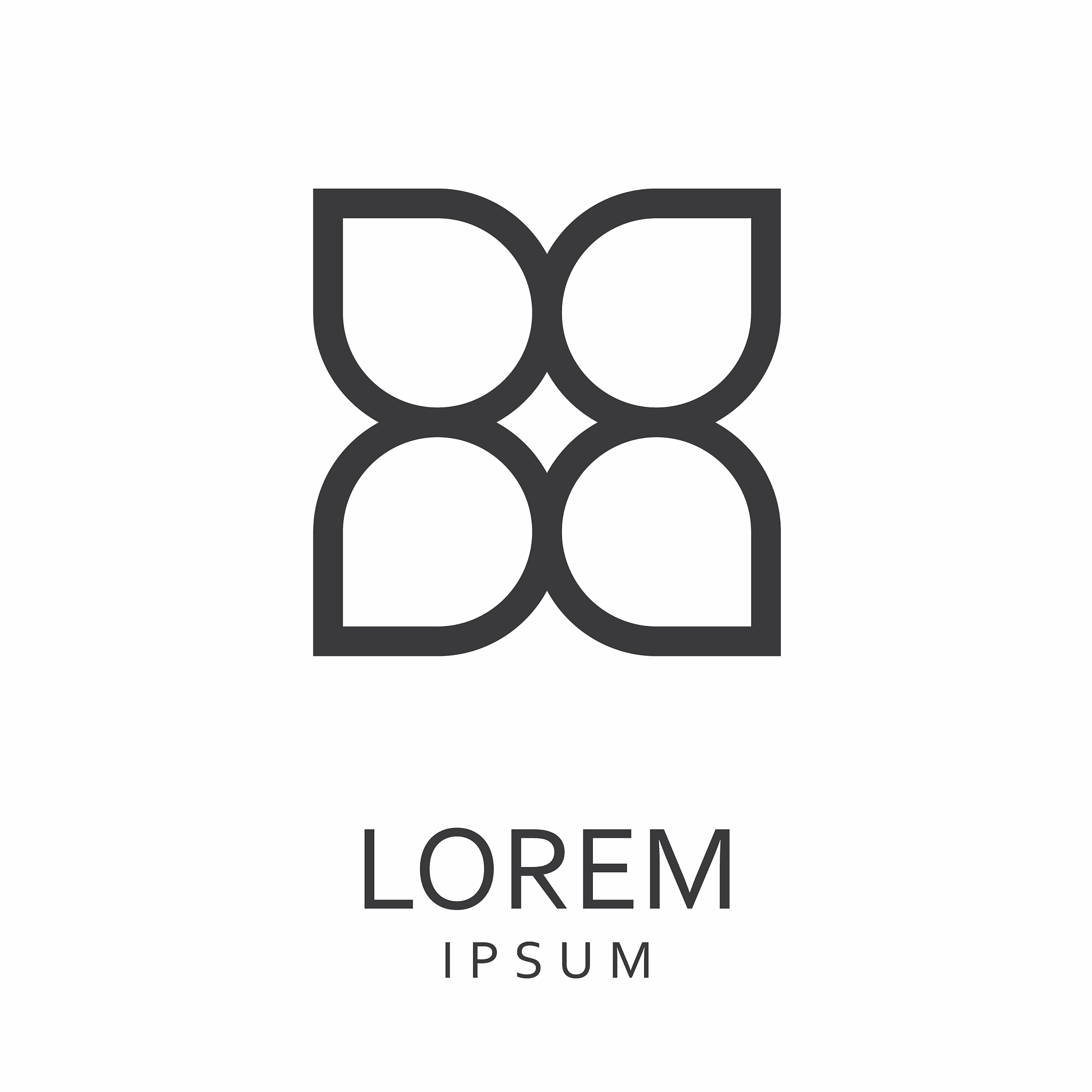 black abstract logo