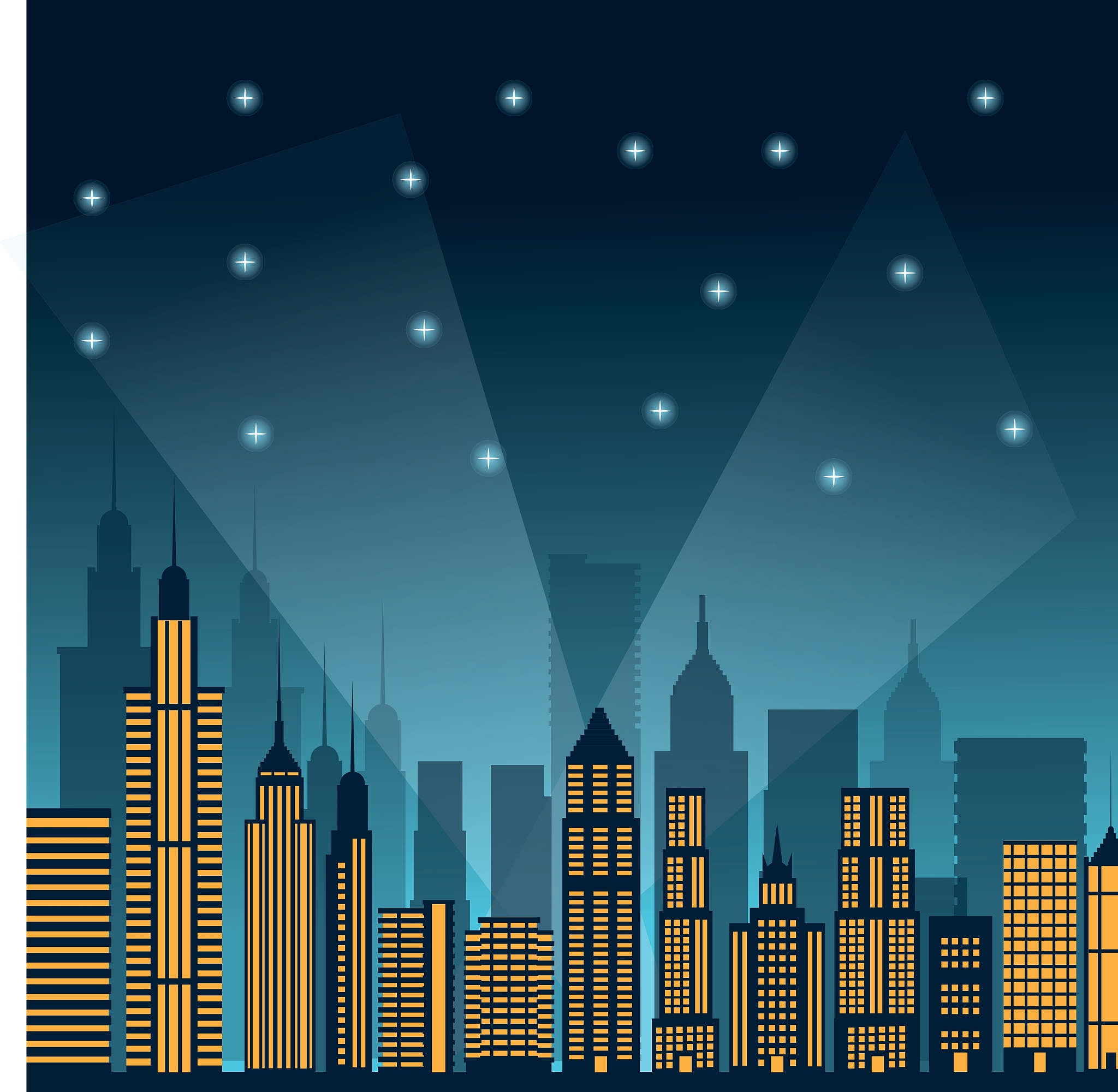 GPT 生成夜景城市画作：繁华与浪漫的交织