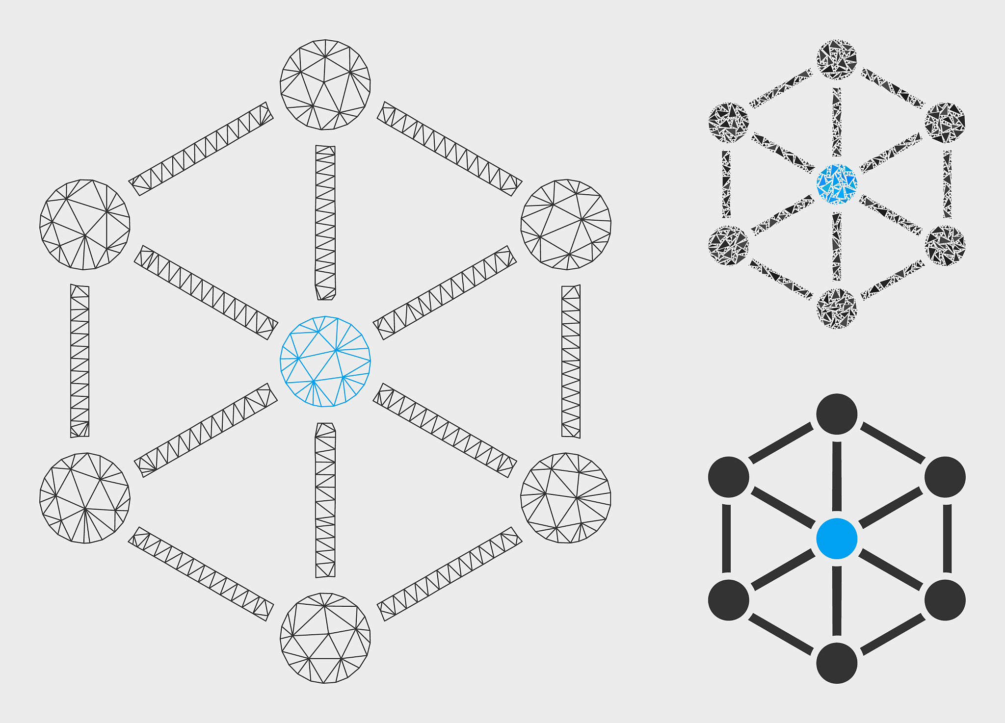 structure mesh network model and triangle