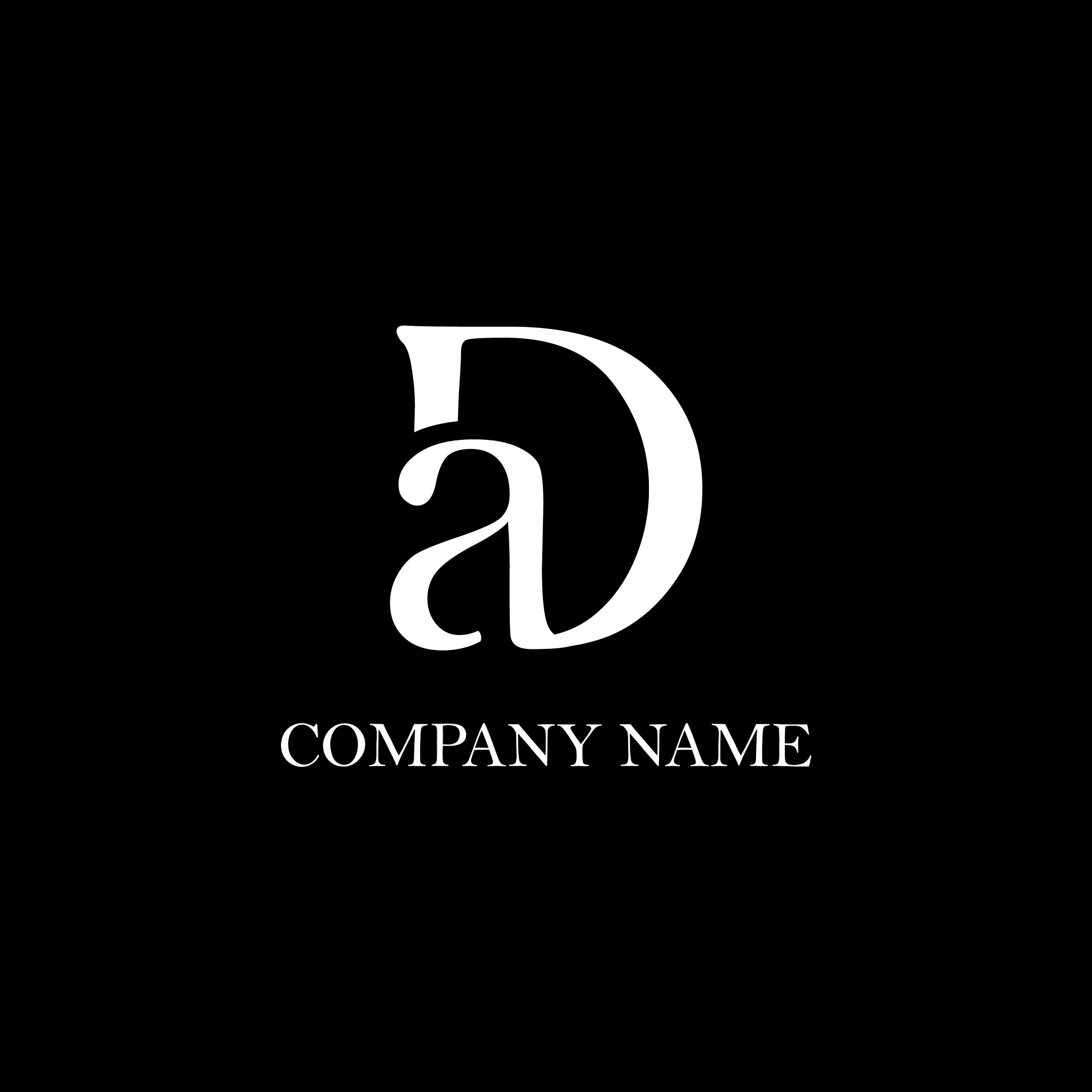 letter da logo design inspiration clean and