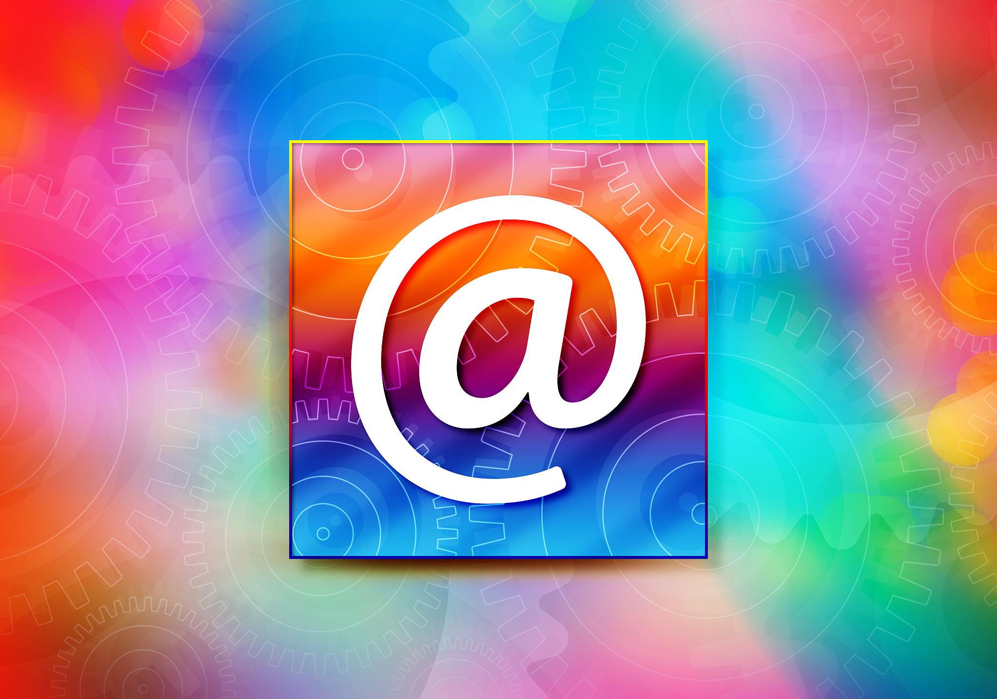 email address icon abstract colorful background bokeh design ill