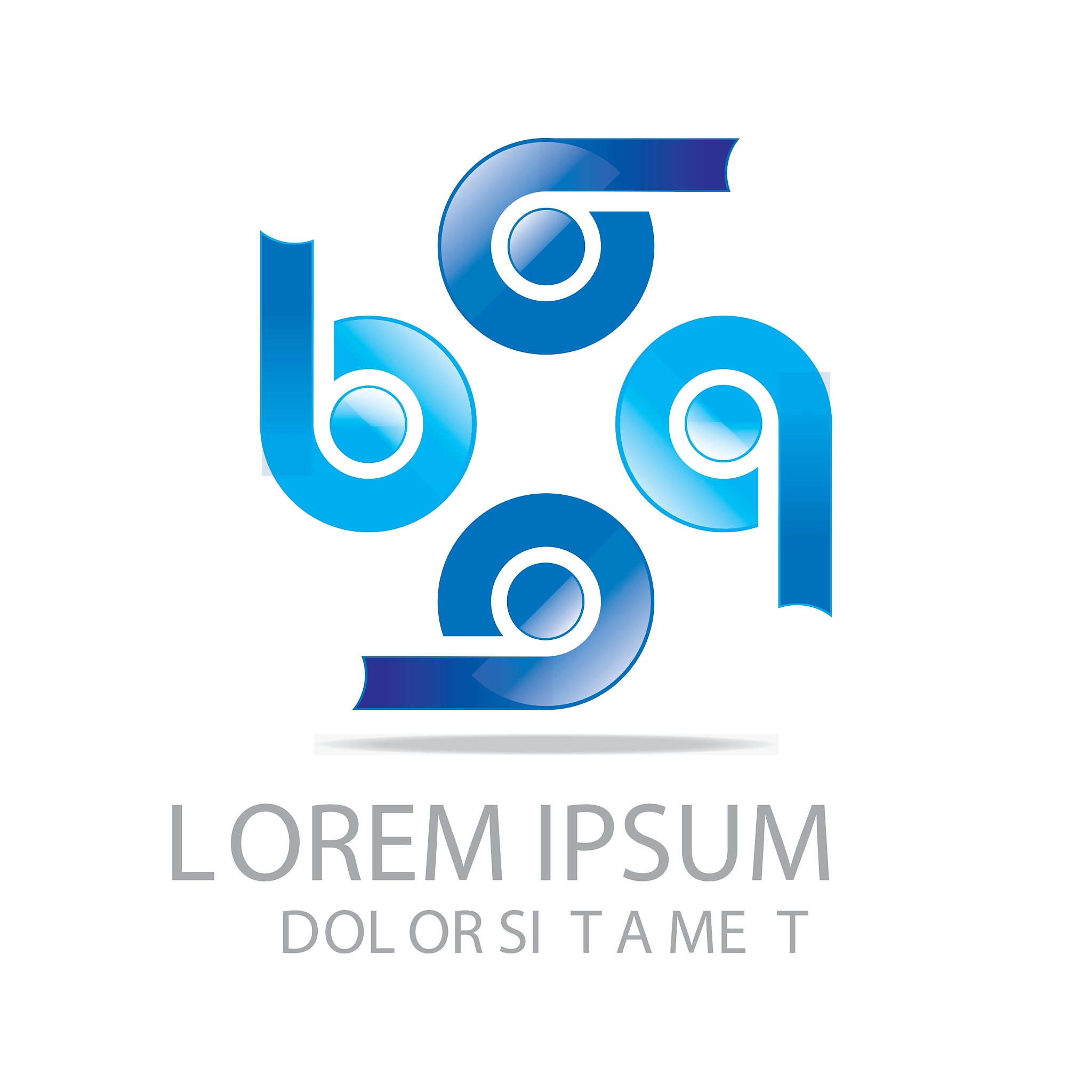 letter bq infinity texture design