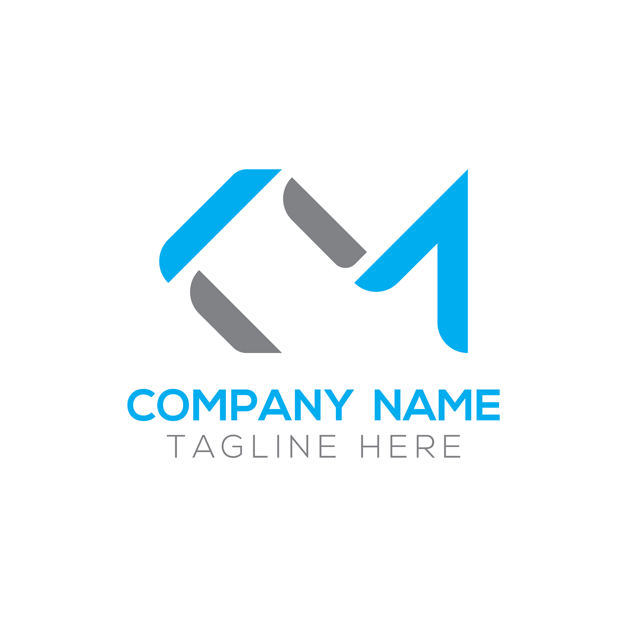 initial alphabet km logo design template abstract