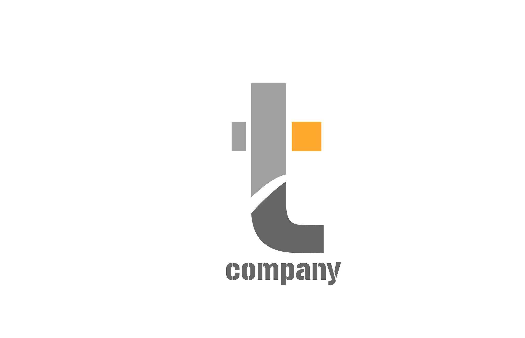 yellow and grey t alphabet logo design icon for