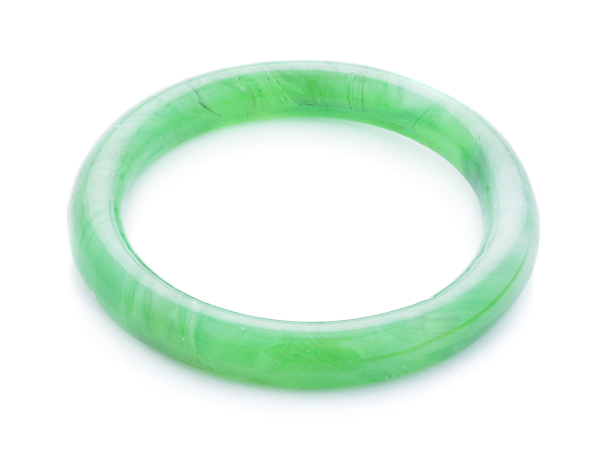 jade bangle isolated on white background