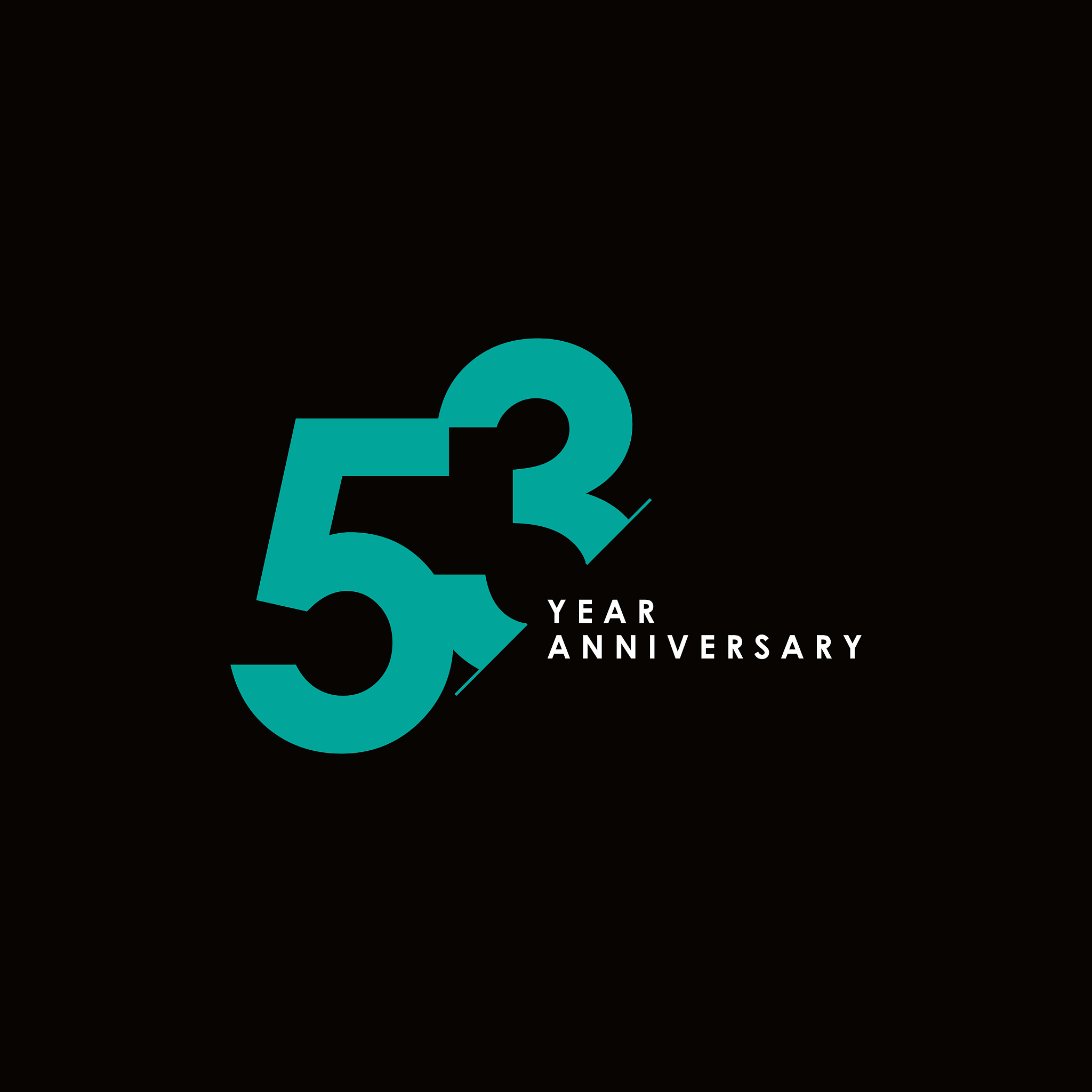 53 years anniversary template design
