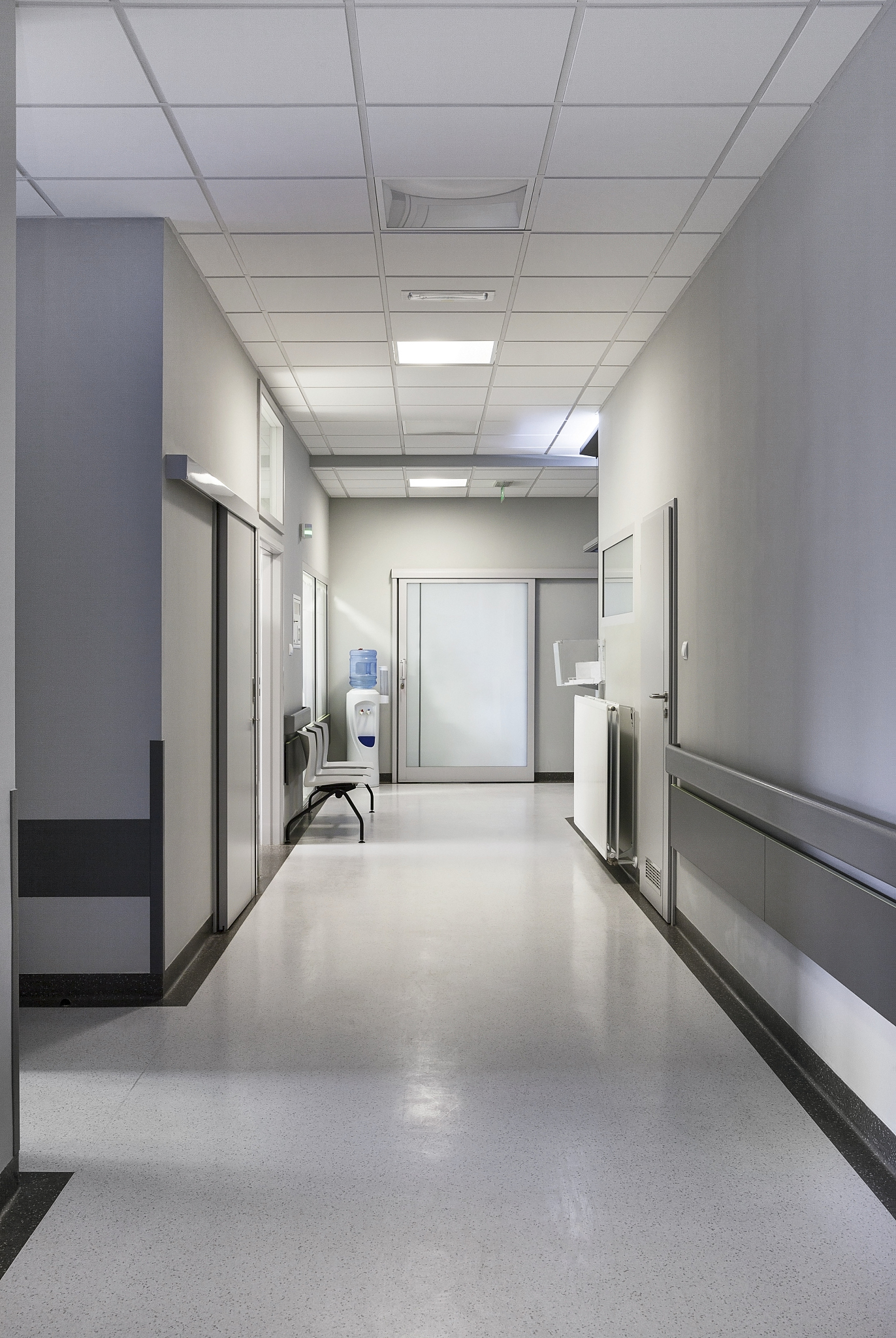 hospital corridor with chairs