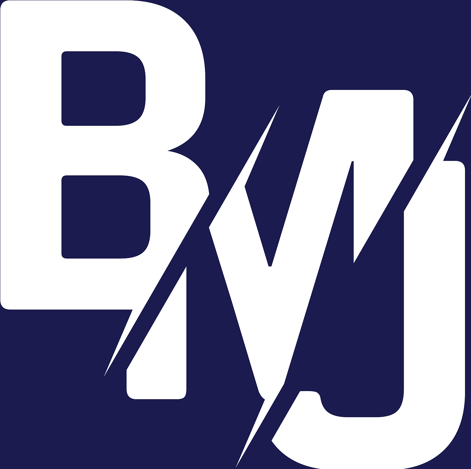 monogram letters initial logo design bmj