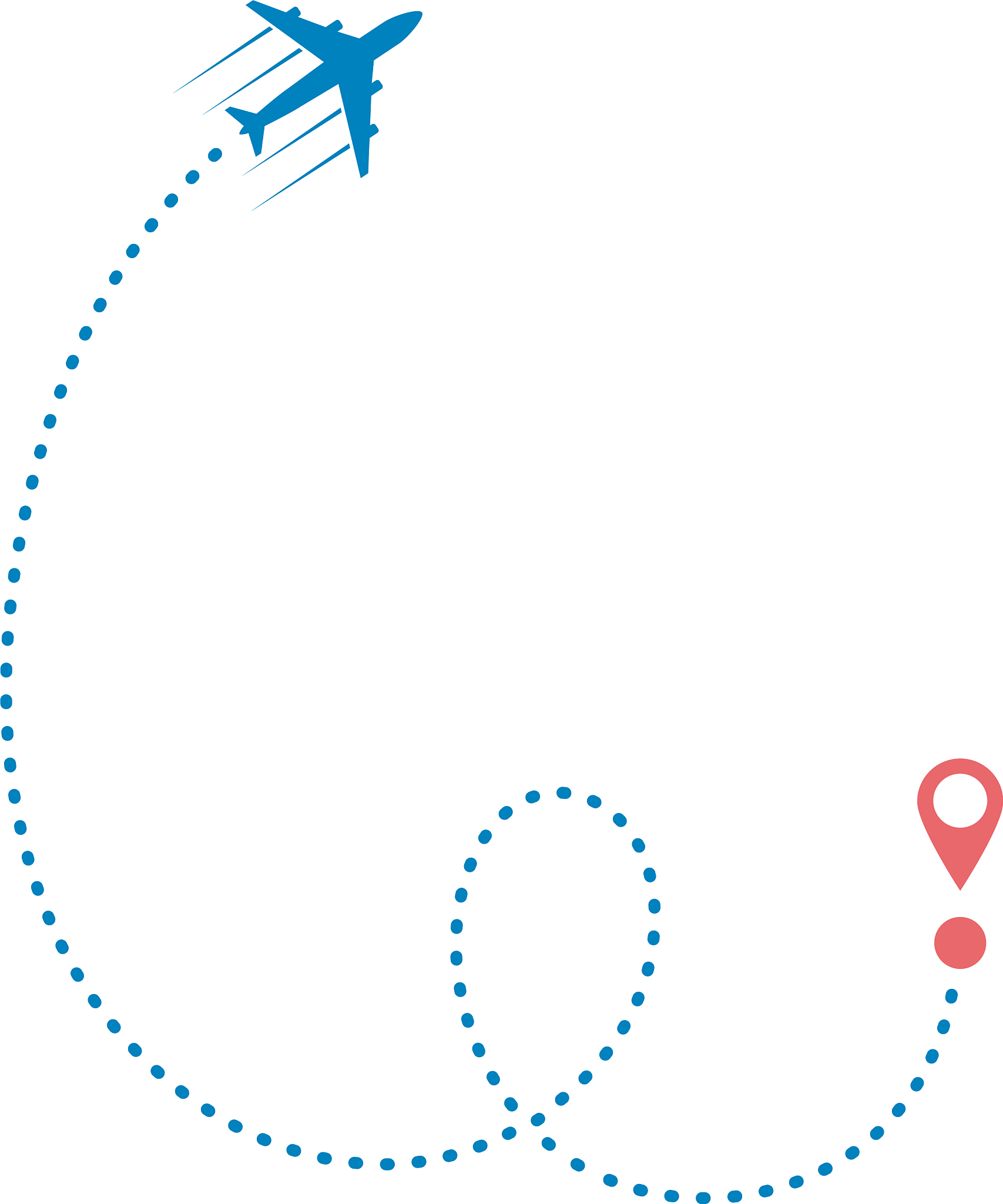 plane and its track
