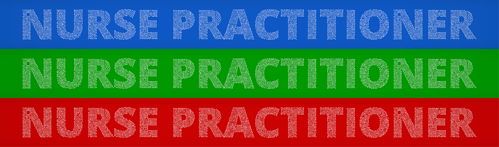 nurse practitioner circuit board color vector backgrounds.