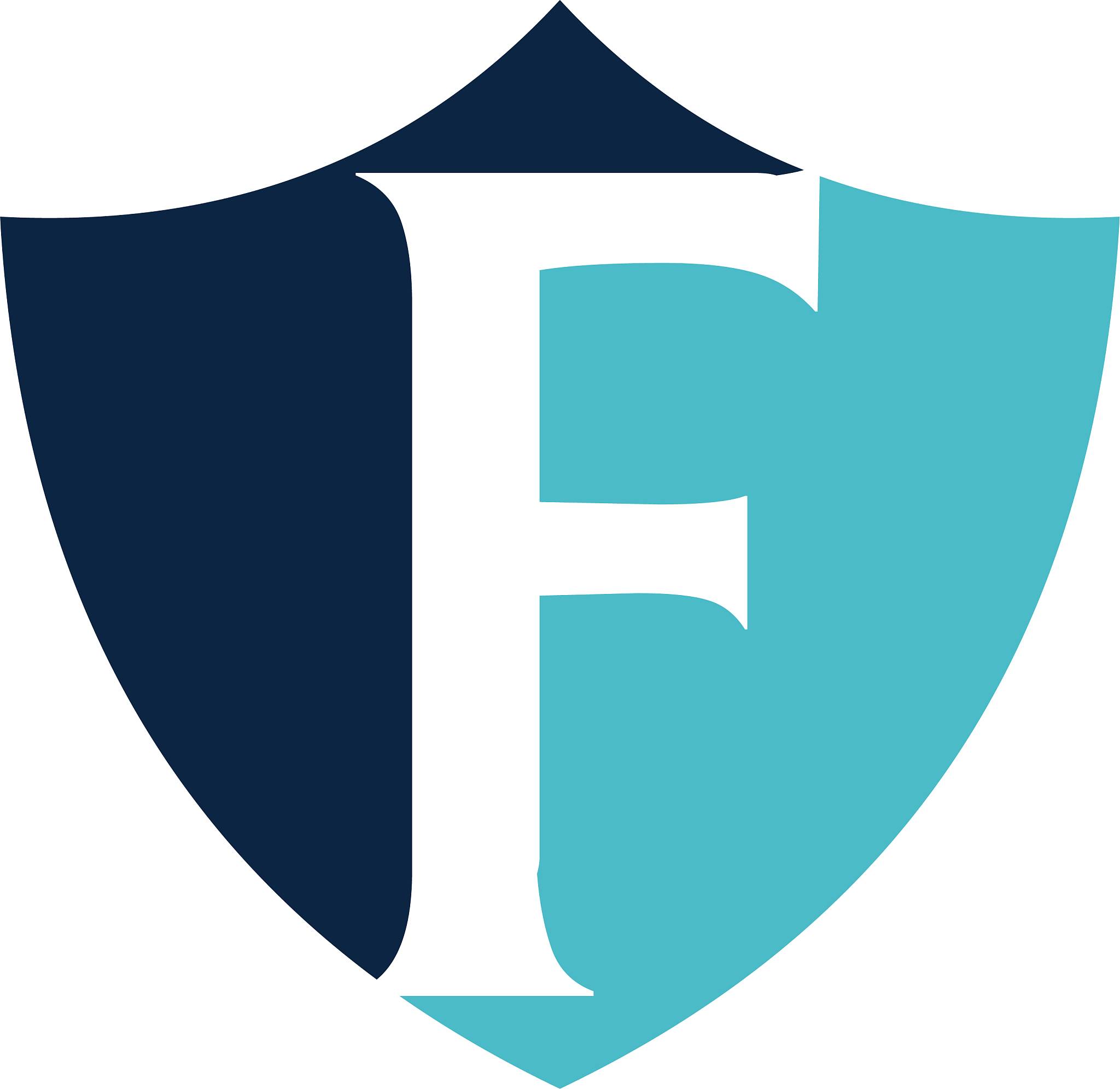 modern shield letter f