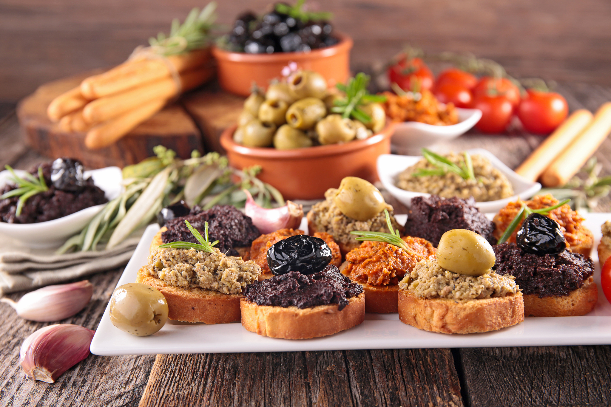 buffet food, canape