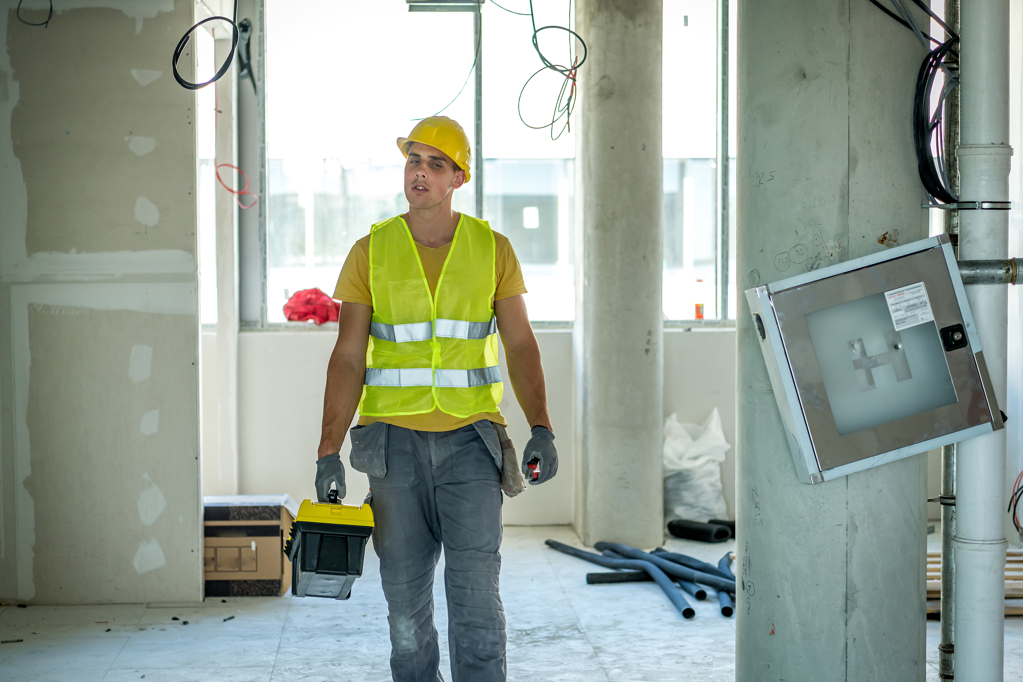 construction worker on construction site