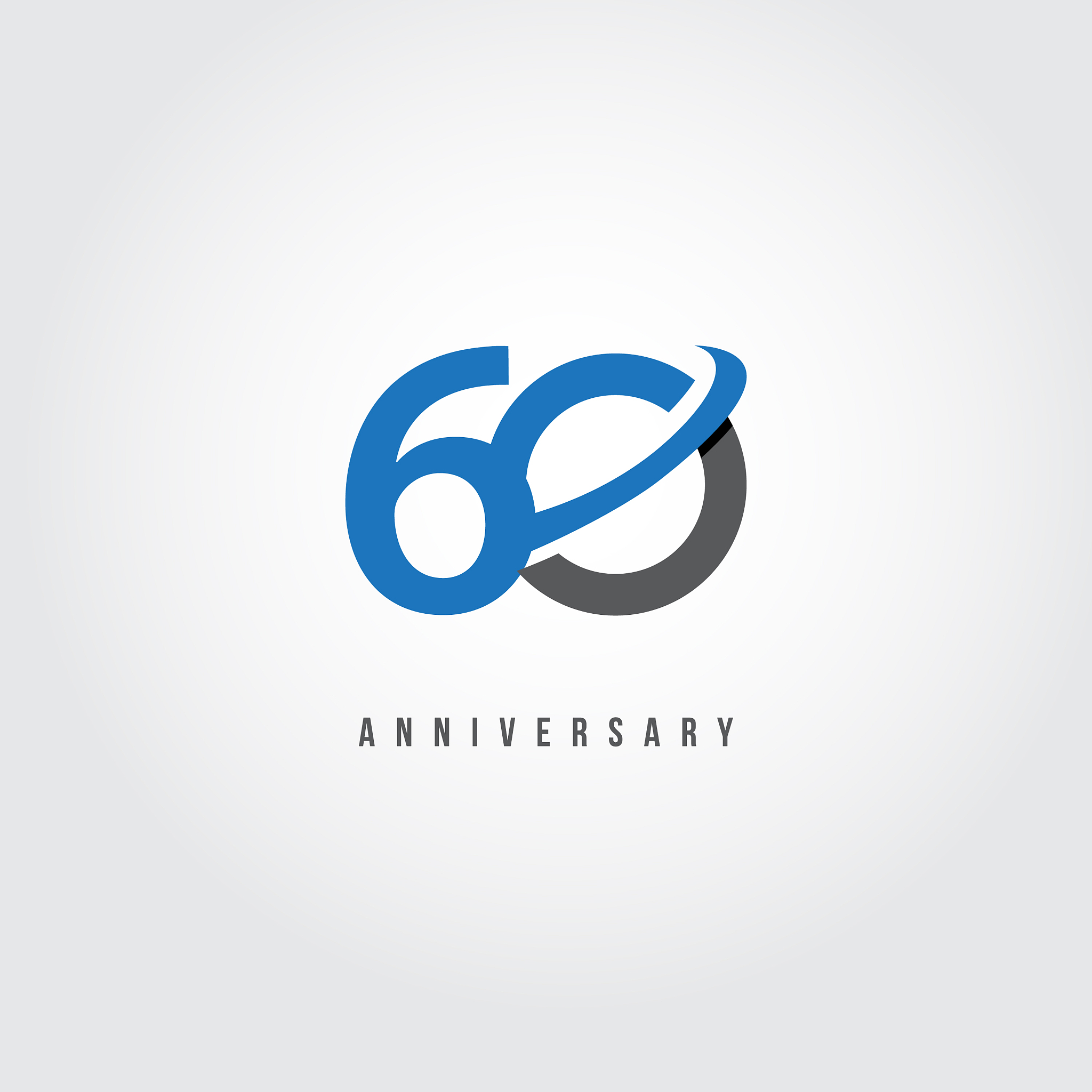 60 year anniversary template design