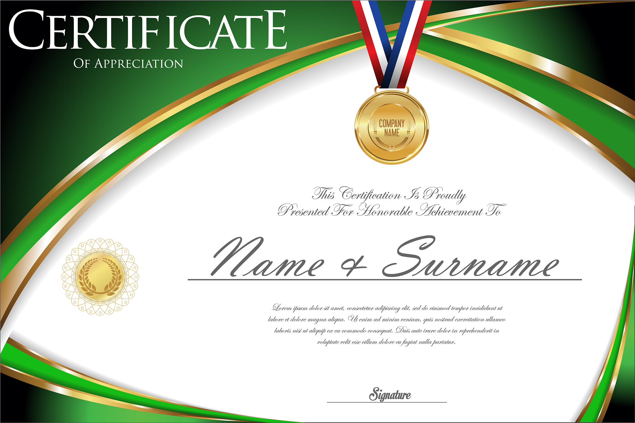 certificate or diploma retro design collection
