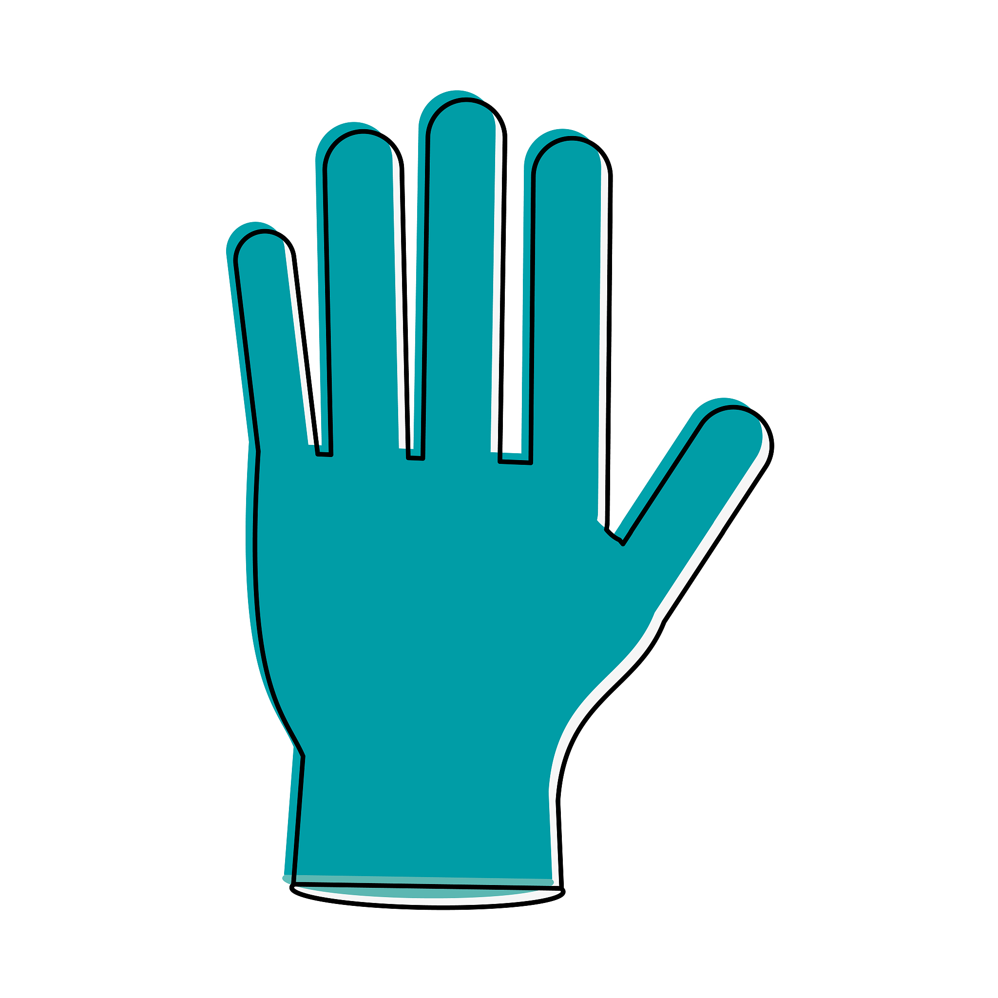medical glove isolated