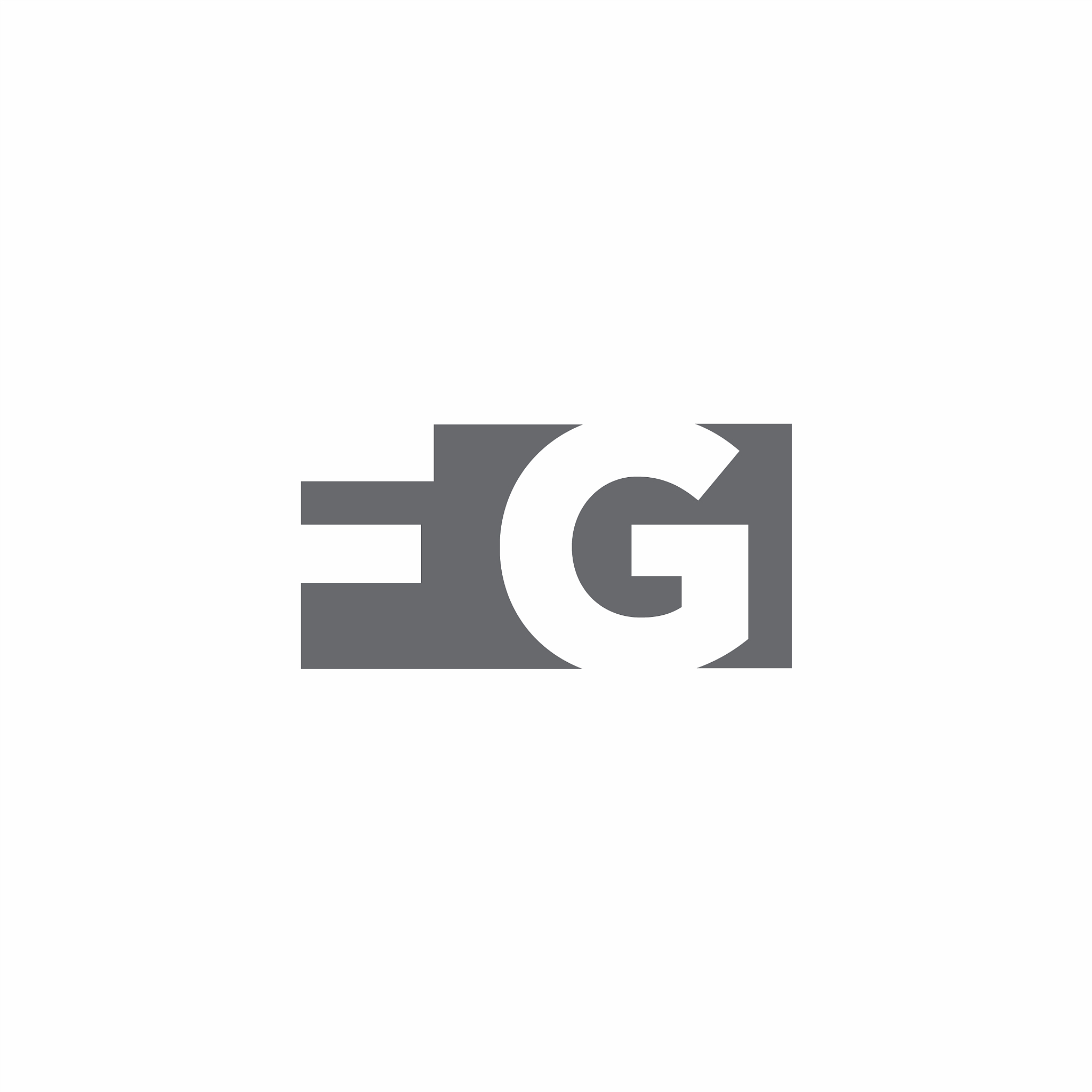 fg logo monogram with negative space style design