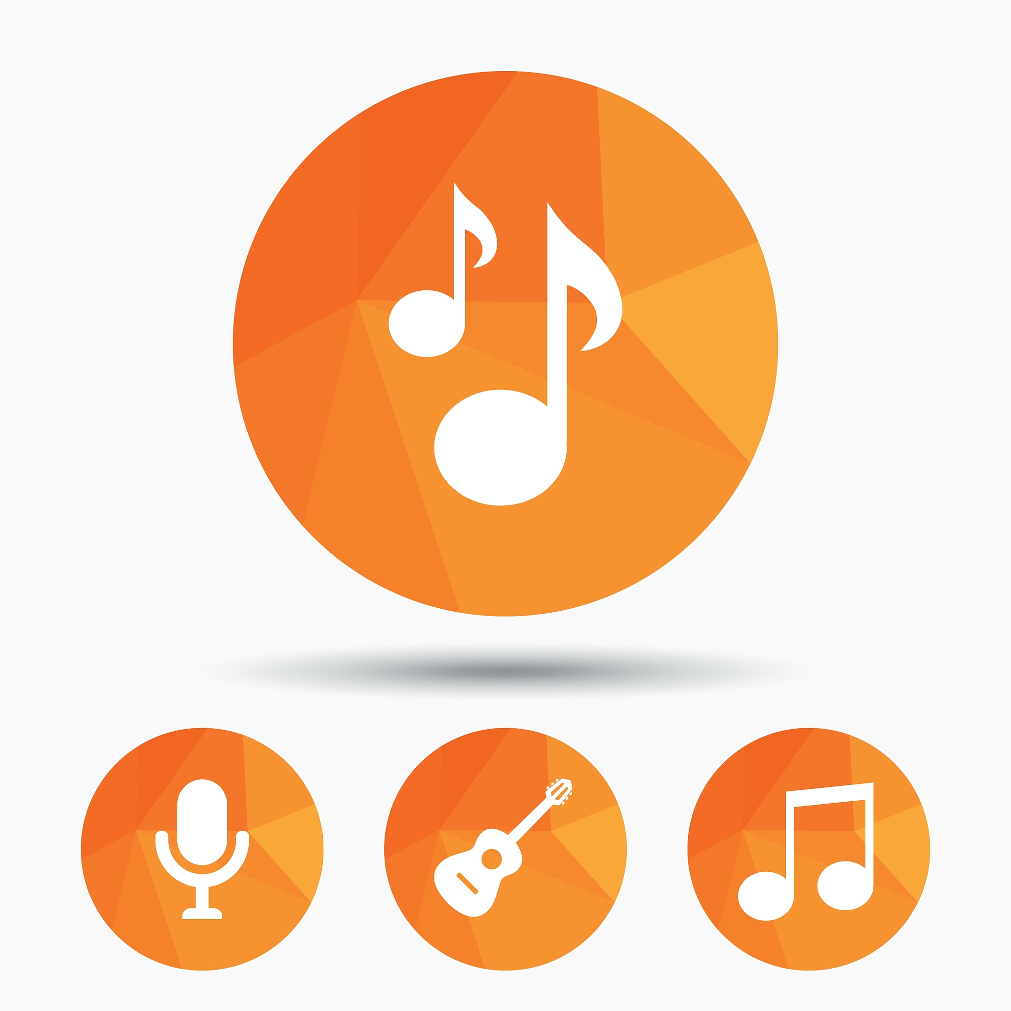 music icons microphone acoustic guitar