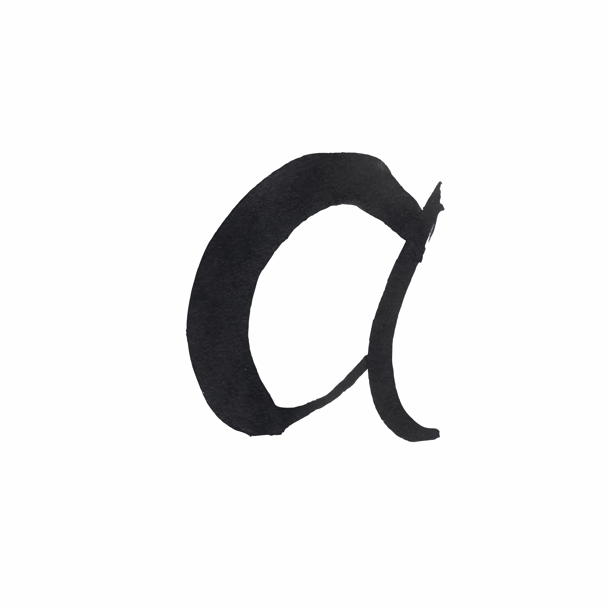 letter a written with black ink