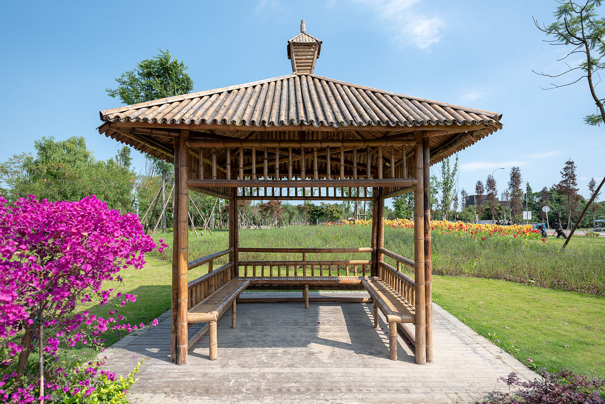 竹子与小亭子景观设计理念