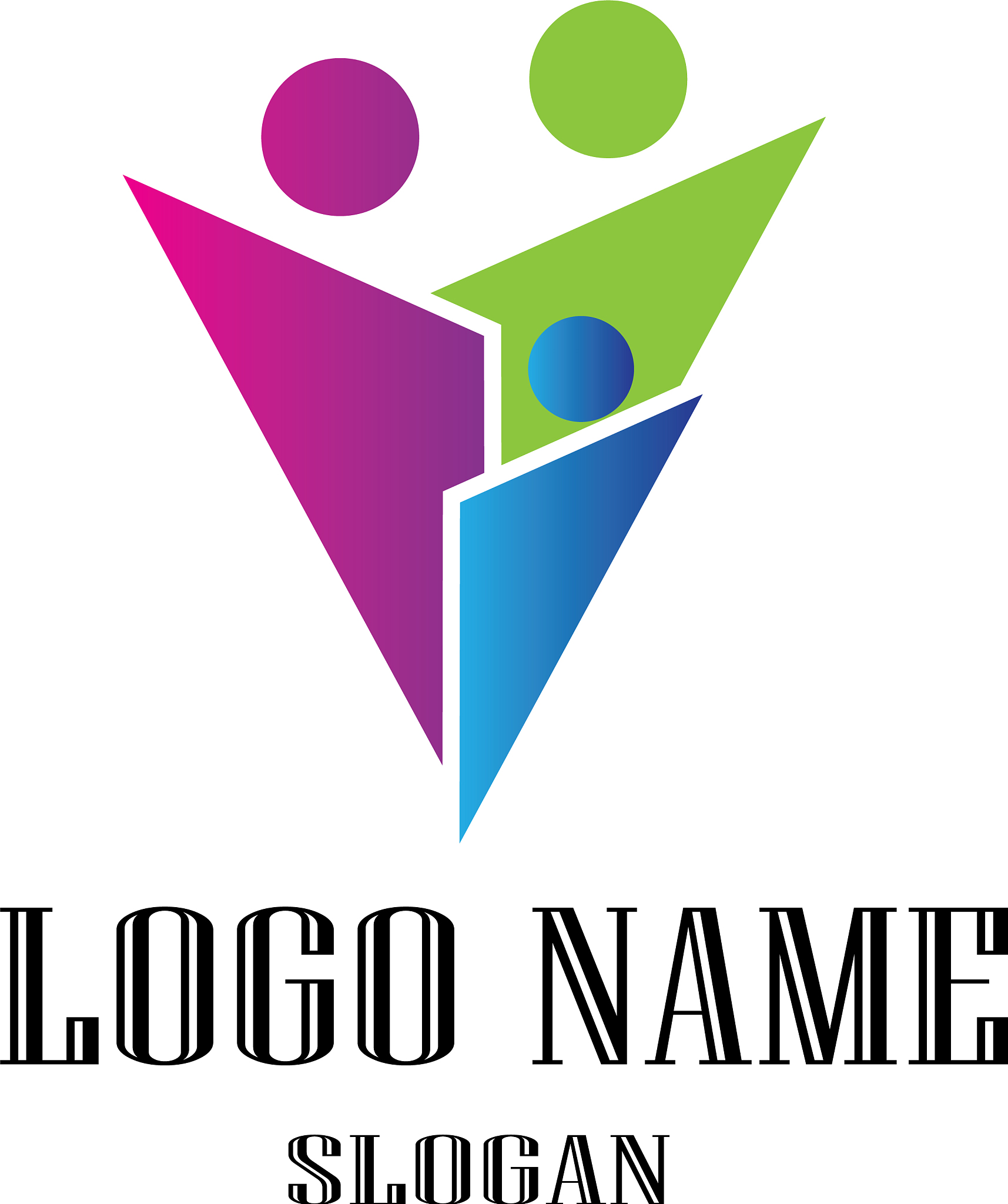 adoption and community care logo template