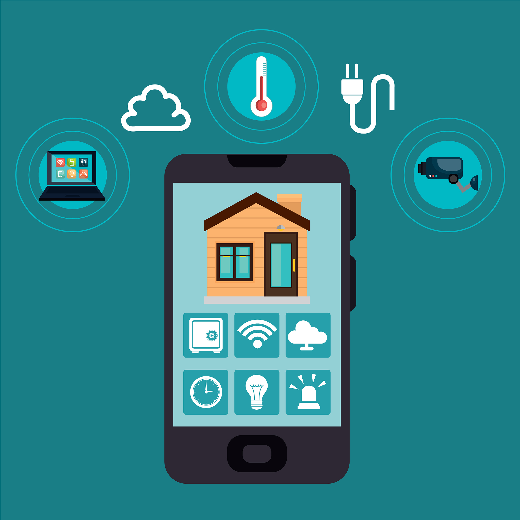 smartphone controlling smart home
