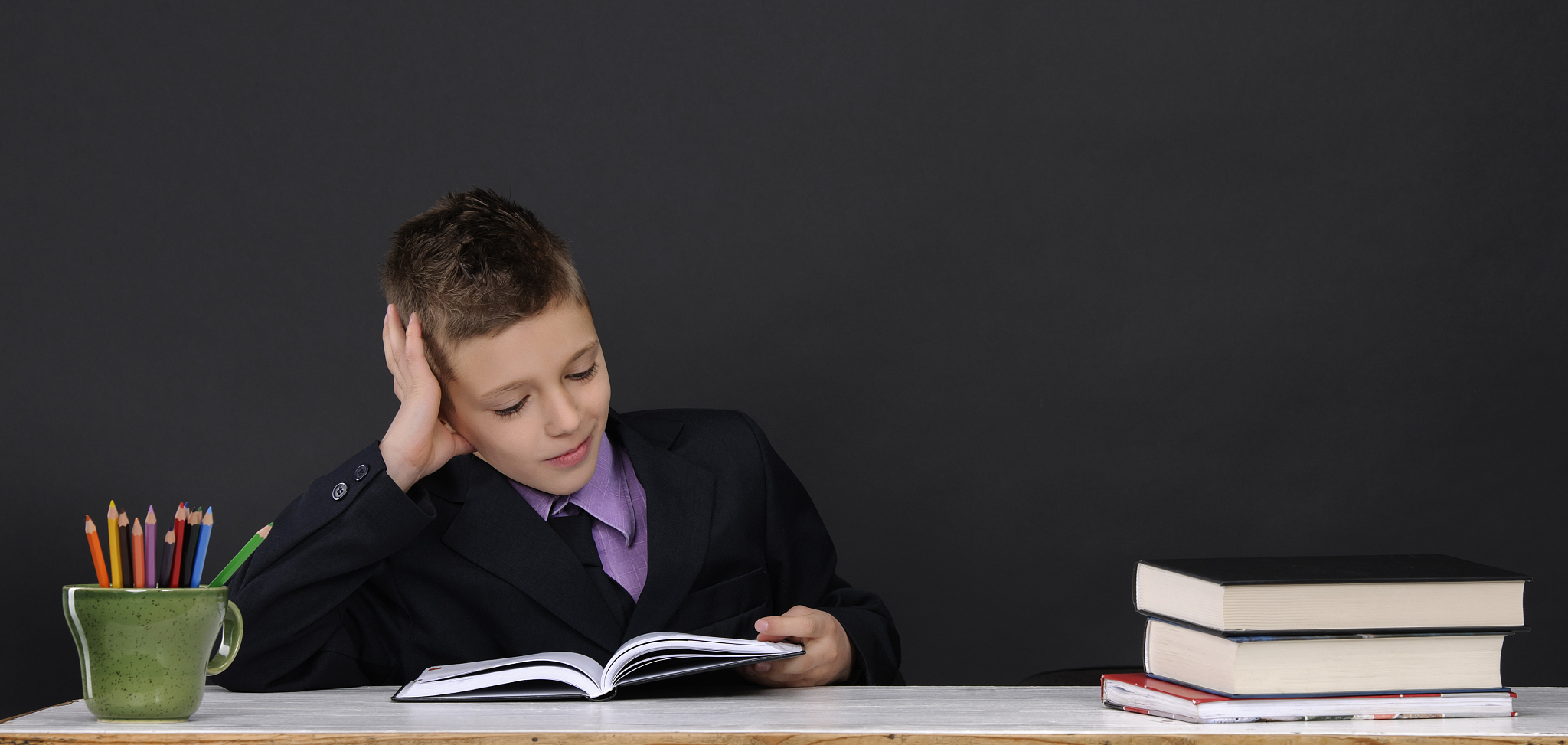 boy learning