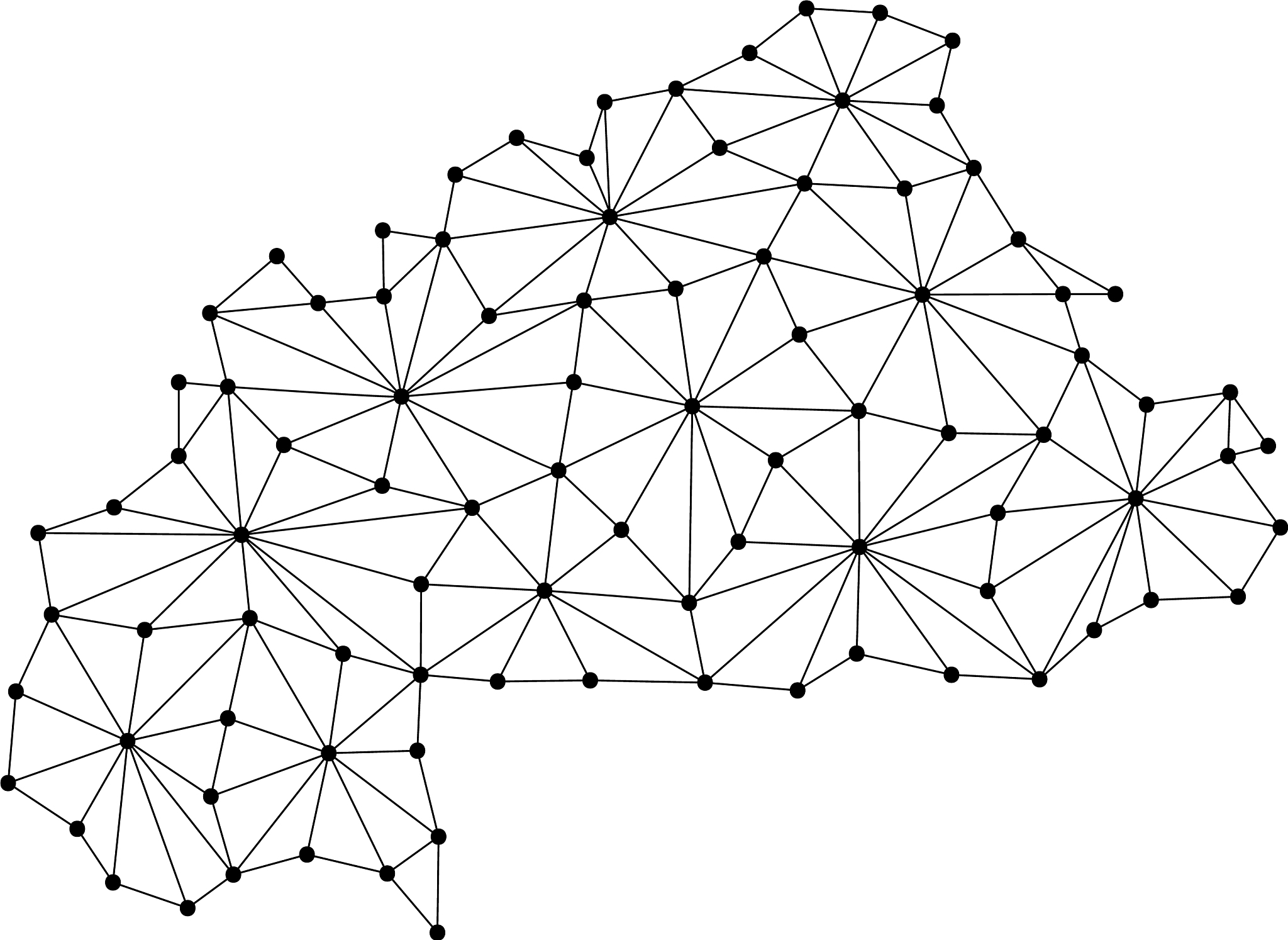 burkina faso map of polygonal mosaic lines network