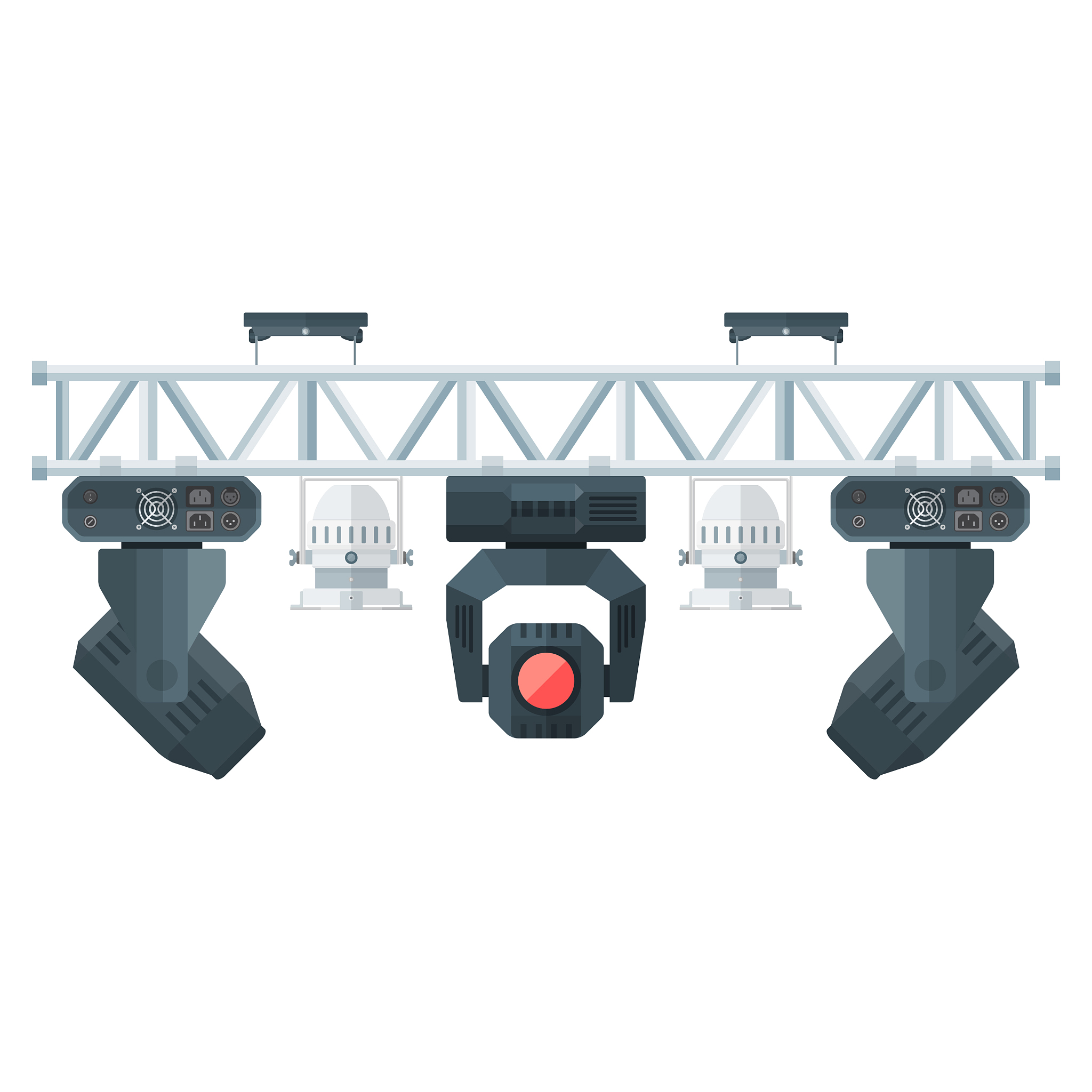 flat style stage metal truss concert lighting